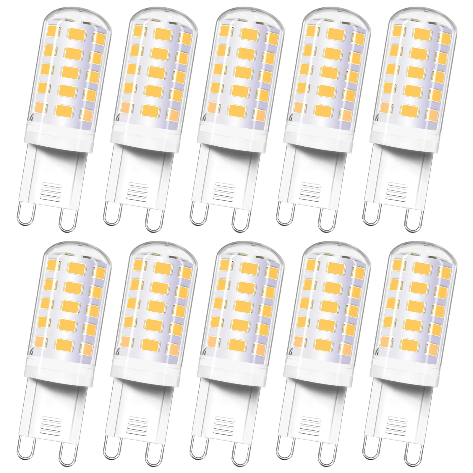 Akynite Lampadina LED G9 4W Luce Naturale 4000K 400LM, G9 40W Alogena Equivalente, AC 230V Lampadine LED Attacco G 9 Naturale per Luce Specchio da Bagno, da Parete Interno, non dimmerabile, set di 10