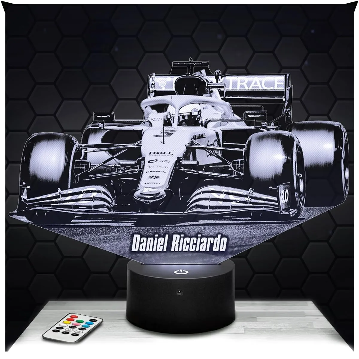 Lampe de chevet - Veilleuse Tactile Formule 1 Max.V Lampe 3D LED illusion, Idée cadeau Noël anniversaire garçon et fille Lampe de nuit chambre d'enfant ou adulte TOP