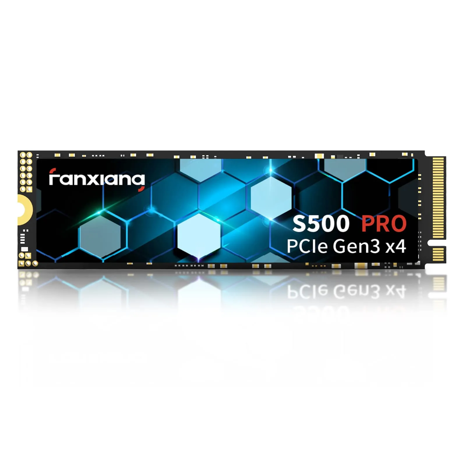 fanxiang SSD NVMe 256GB M.2 PCIe Gen3x4 2280 SSD Interno 256GB, Fino a 3400MB/s in Lettura, 1200MB/s in Scrittura, Compatibile con Laptops, PC, Computer Desktop(S500 Pro)