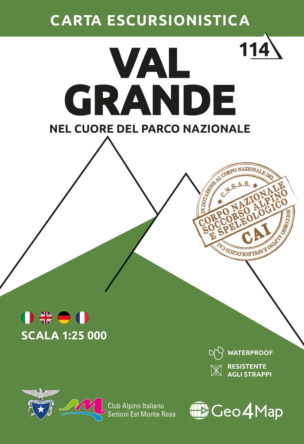 114 Val Grande. Carta escursionistica: Nel cuore del Parco Nazionale: 1:25000