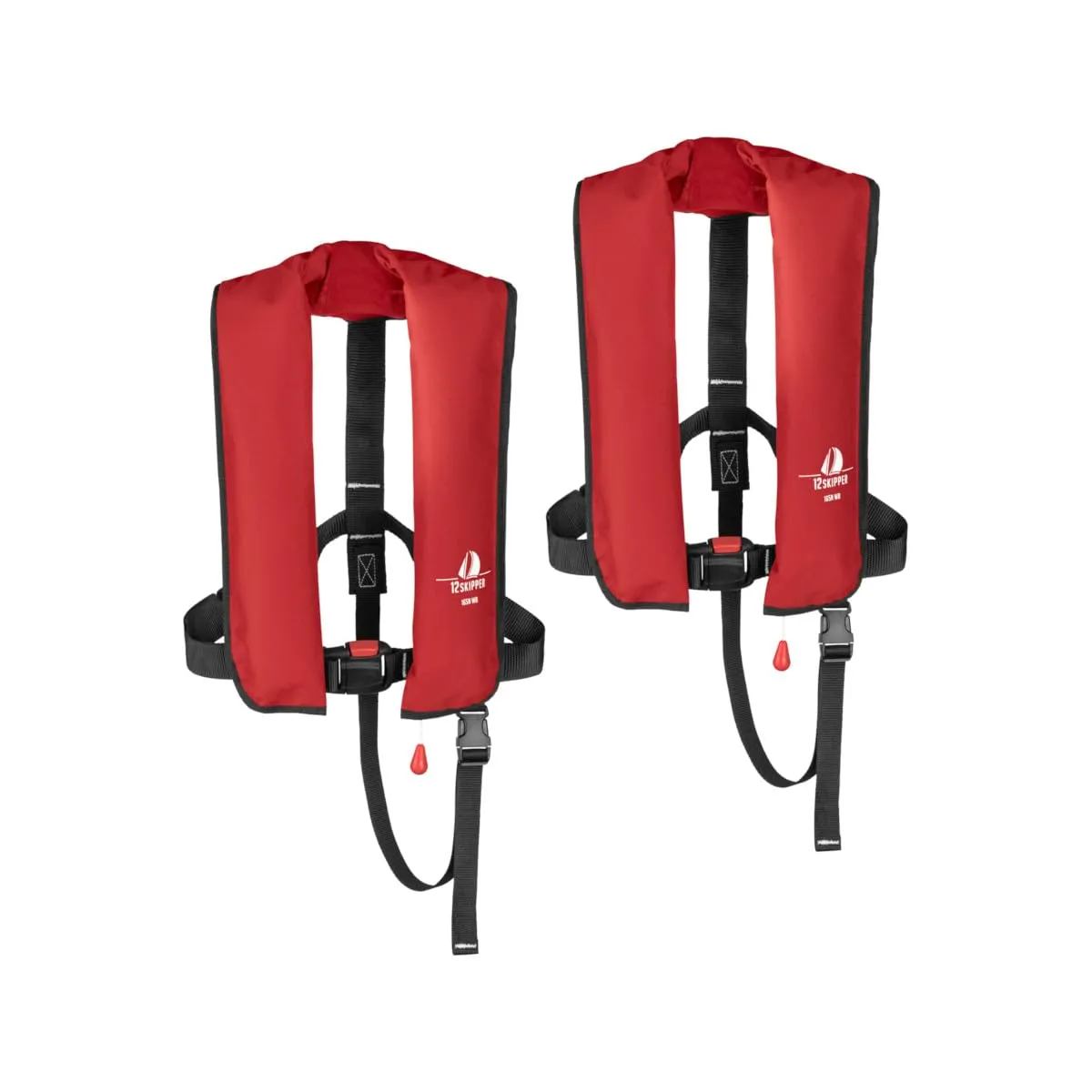 Set di 2 Giubbotti Automatici da 12 Miglia per Salvataggio, Diversi Modelli, Rot, 165N