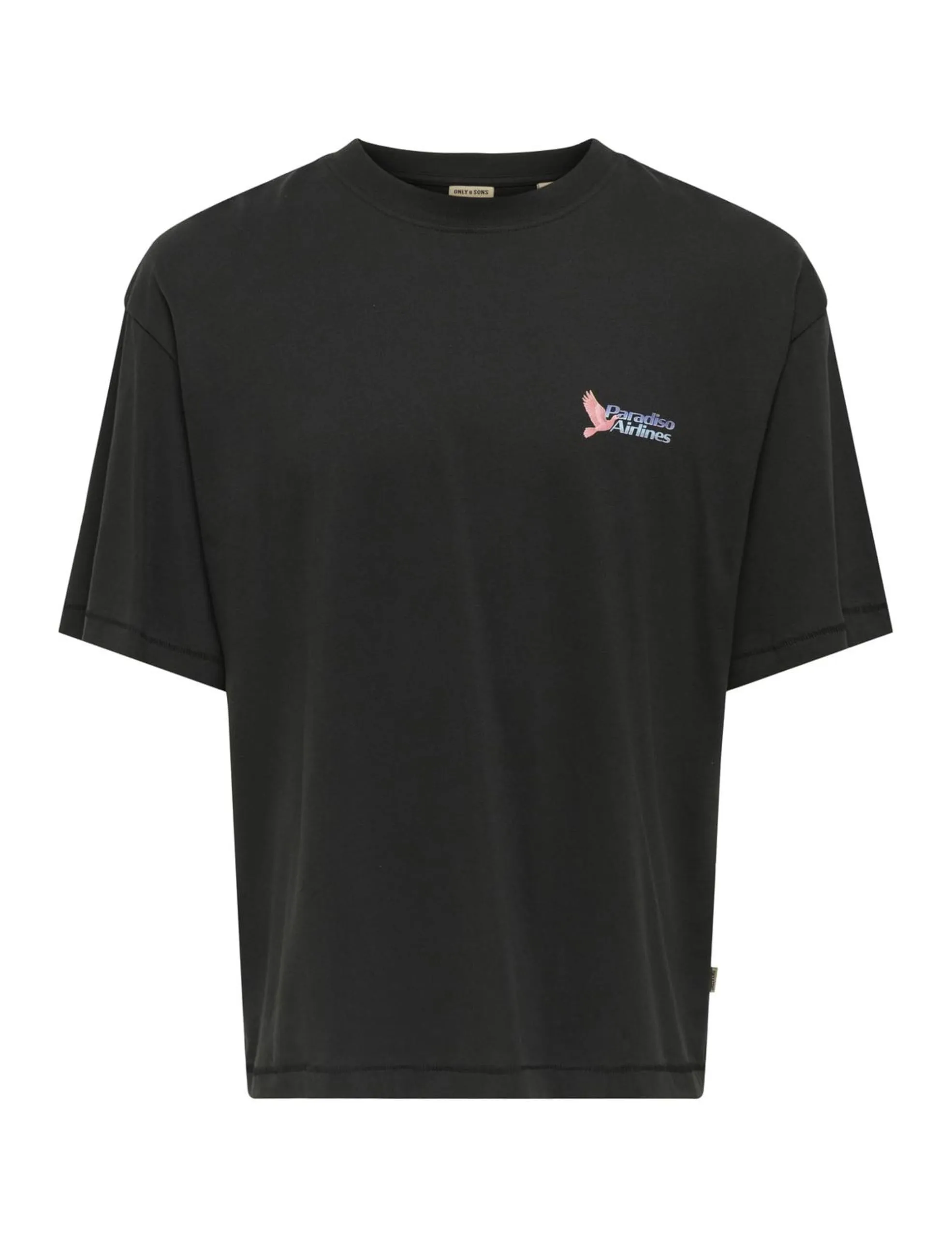ONLY & SONS Onsmalik Jims Ovs S Tee, Nero, XXL