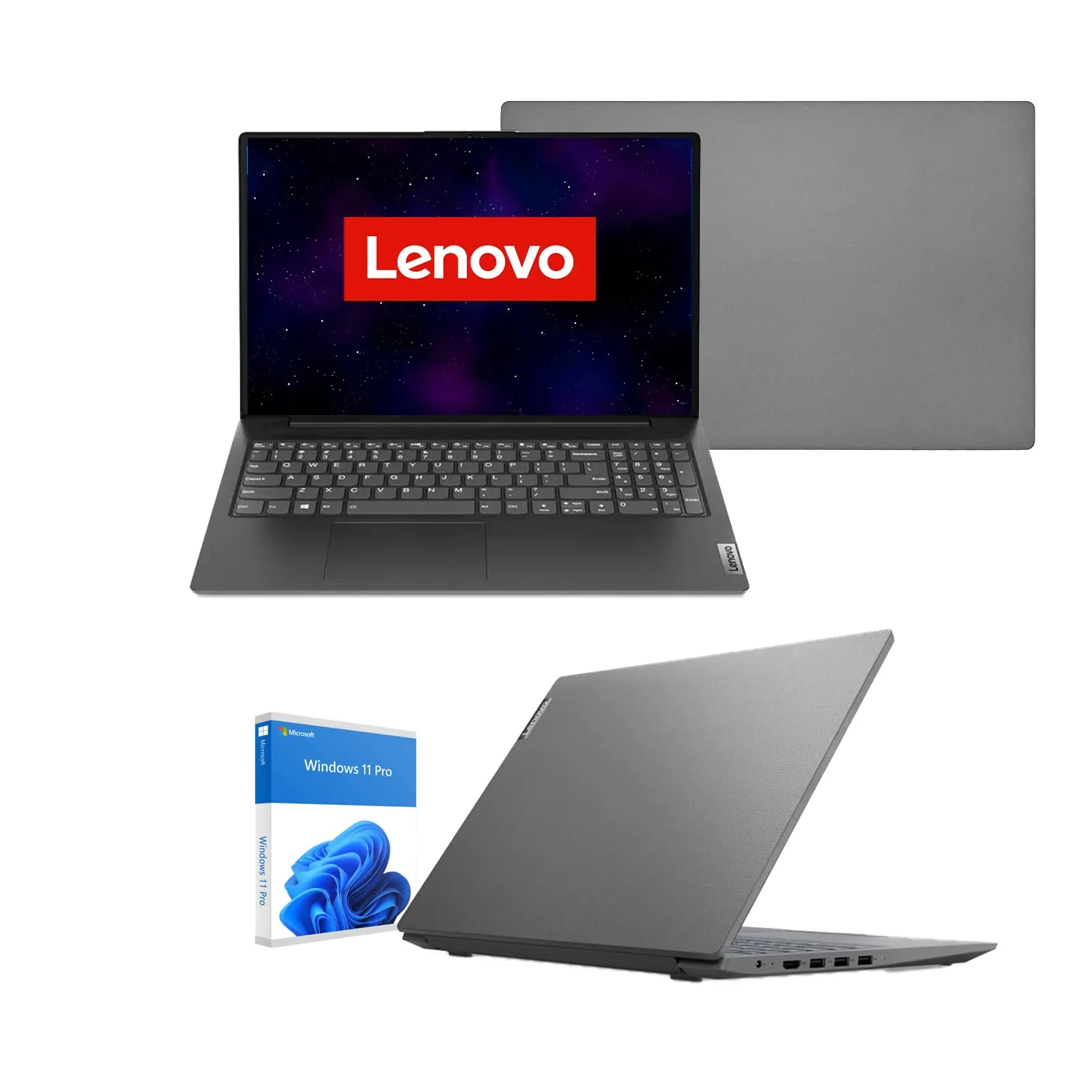 Notebook Pc Lenovo Intel N4020 2.8Ghz 15,6" FHd, Ram 8Gb Ddr4, Ssd Nvme 256Gb M2, Hdmi, Usb 3.0, Wifi, Bluetooth, Webcam, Windows 11 Pronto All'Uso