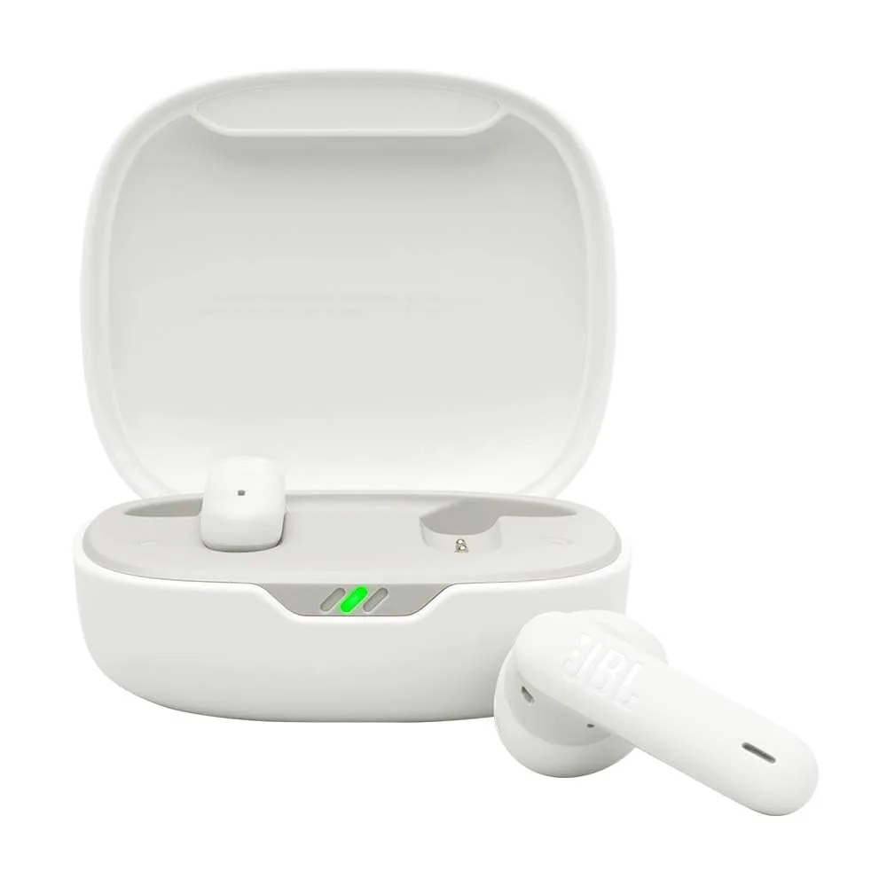 JBL Wave Flex 2 Auricolari Bluetooth True Wireless con 40 Ore di Autonomia, Pure Bass, Smart Ambient, Resistenti ad Acqua e Polvere IP54, Connessione Multipoint, Design Aperto a Stick, Bianco