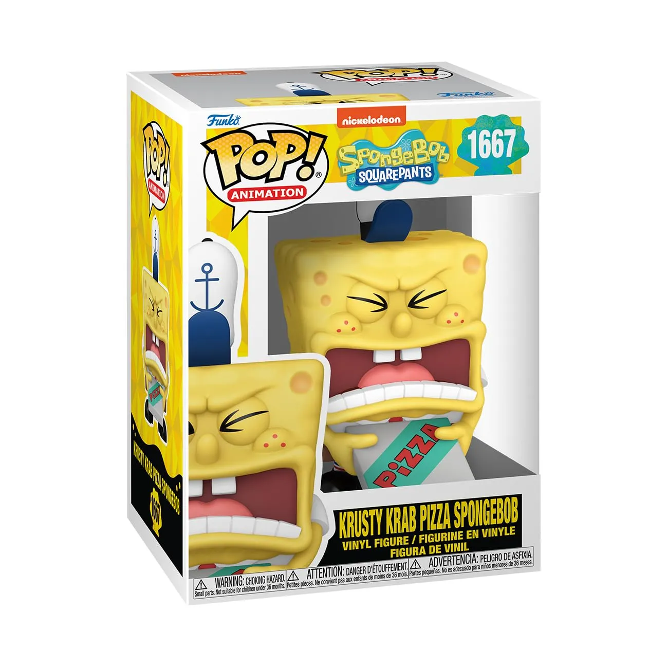 Funko Pop! TV: Spongebob Squarepants 25th - Spongebob w/Pizza - Figura in Vinile da Collezione - Idea Regalo - Merchandising Ufficiale - Giocattoli per Bambini e Adulti - TV Fans
