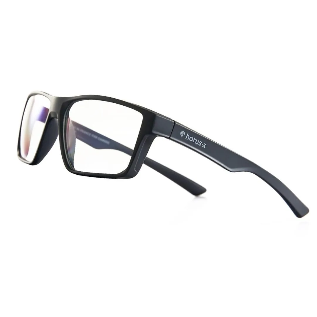 Horus X • Occhiali Luce Blu Uomo Donna | Occhiali Gaming Anti Luce Blu Protezione Ottimale Anti-Fatica | Clear