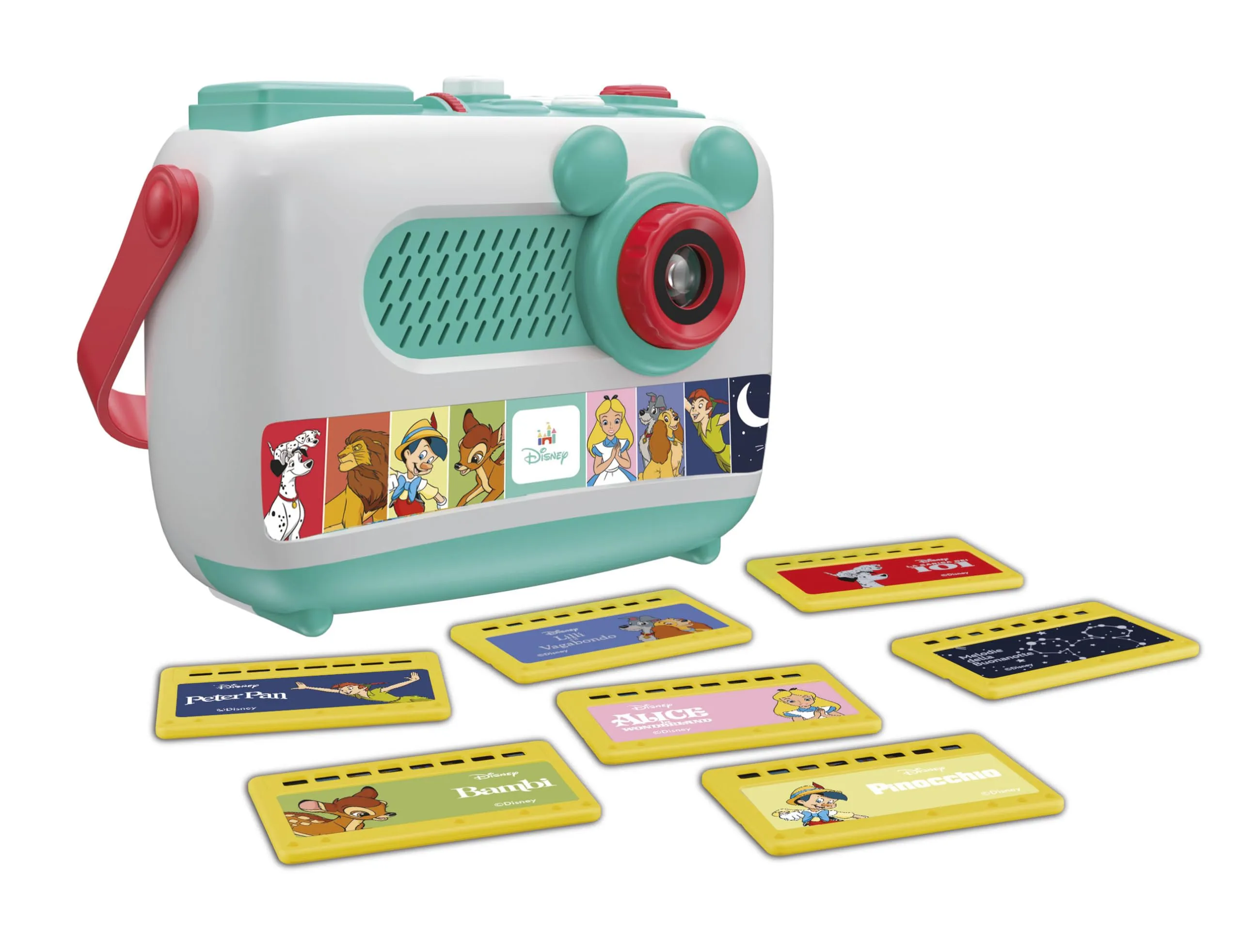 Clementoni Disney Baby Proiettore Raccontastorie PLUS, Storyteller per Bambini 2+ Anni, con 7 Storie dei Grandi Classici, Gioco Elettronico Parlante Portatile, Idea Regalo, Lingua Italiana, 17507