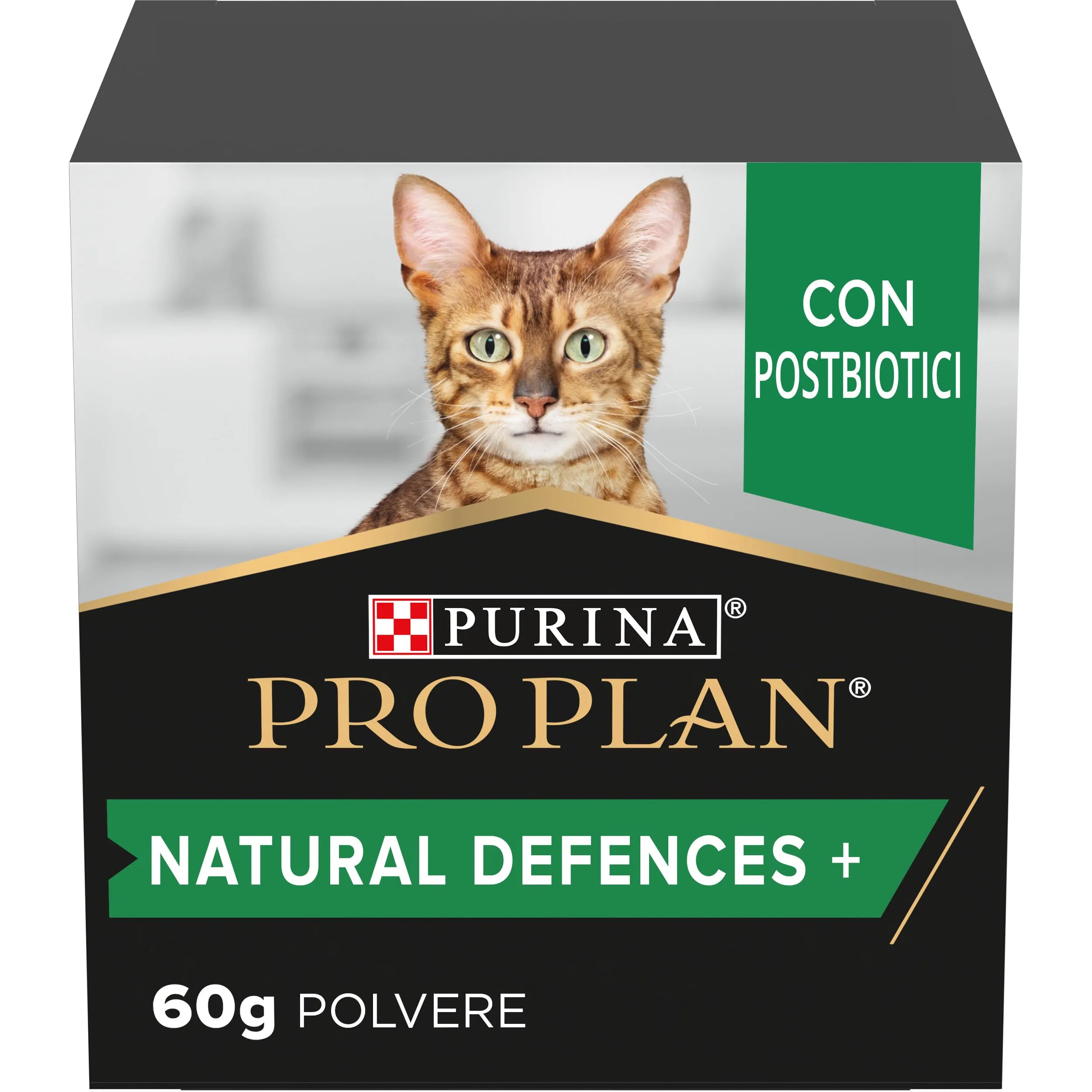 PURINA PRO PLAN Natural Defences + Supplements per Gatti Adulti in Polvere con Postbiotici Confezione da 60g
