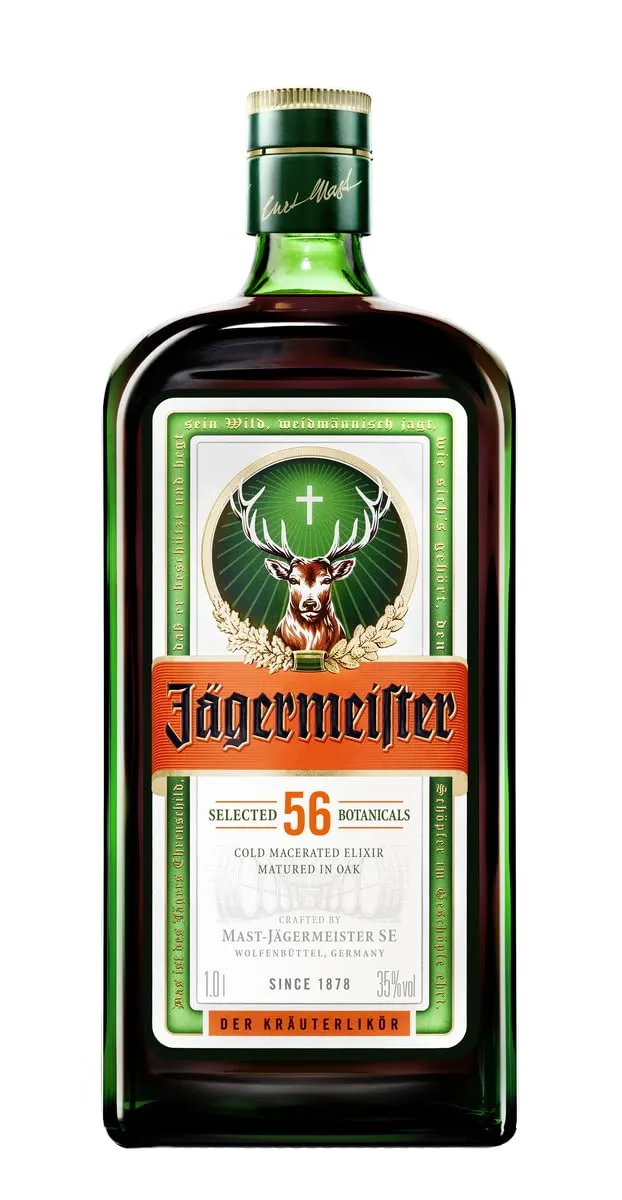 Jägermeister 100cl - Liquore a base di 56 Botaniche, invecchiato in botte. Da servire ghiacciato. 35% Vol.