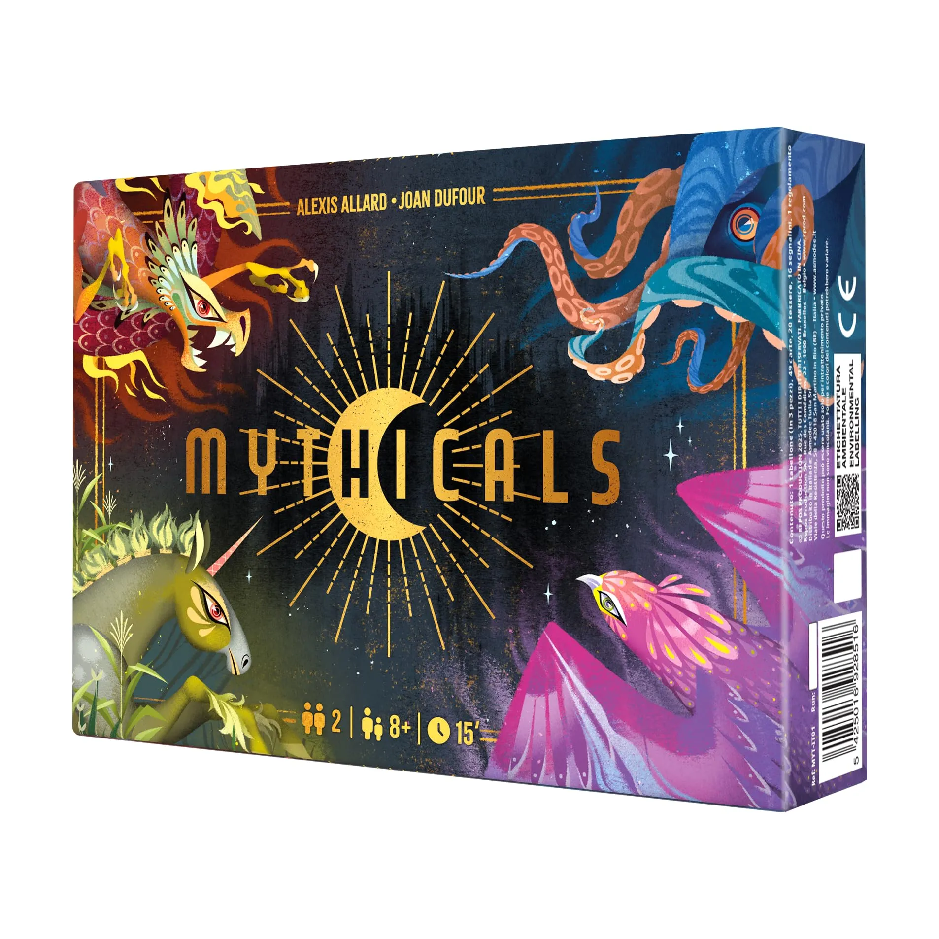 Asmodee Mythicals, Gioco da Tavolo, 8+ Anni, 2 Giocatori, Edizione in Italiano