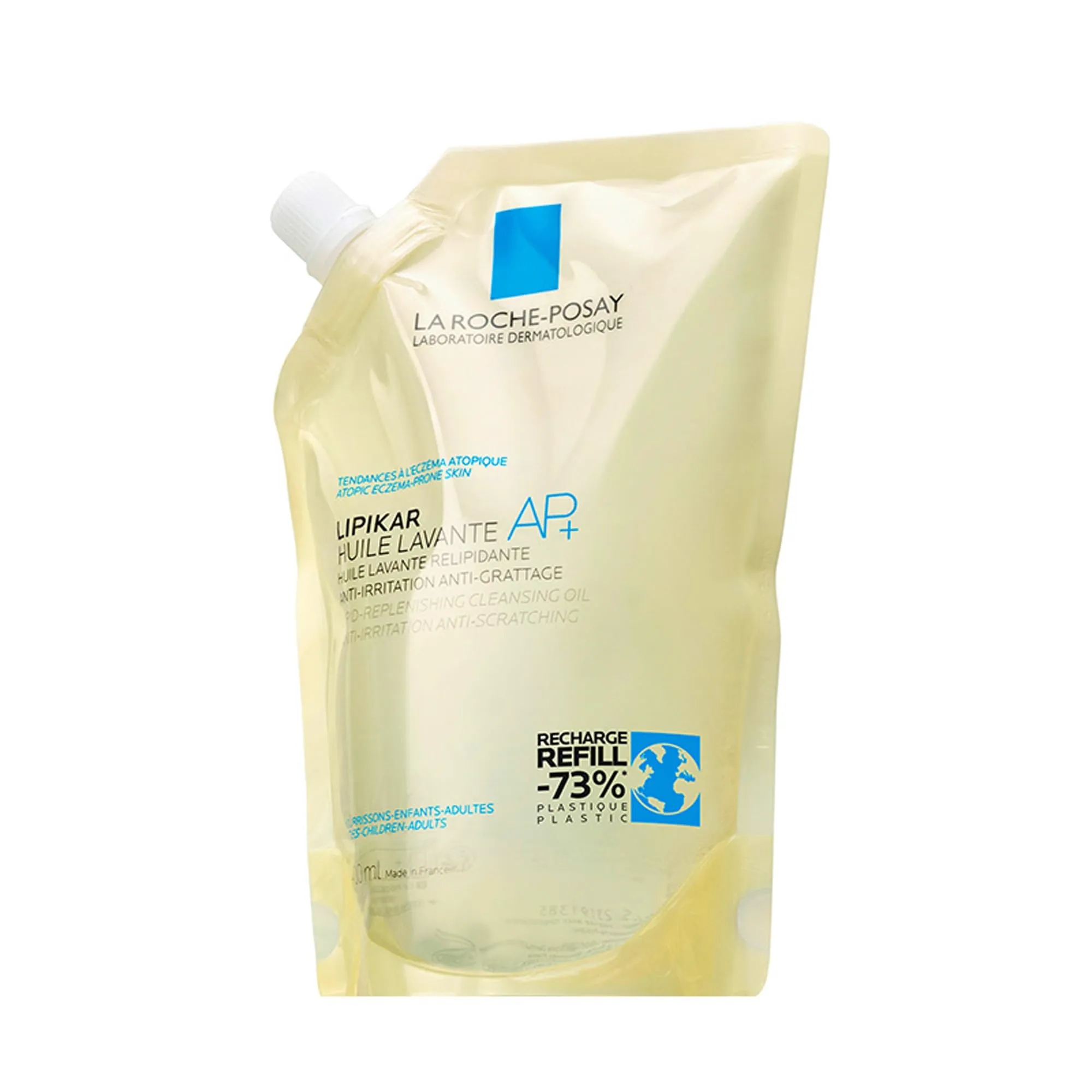 La Roche-Posay Ricarica Olio Doccia, Per Pelli Sensibili, Anti-Arrossamento, Ultra-Idratante, Con Aqua Posae Filiformis, Burro di Karité, Niacinamide, Lipikar Olio Detergente AP+ Refill Pack, 400 ml