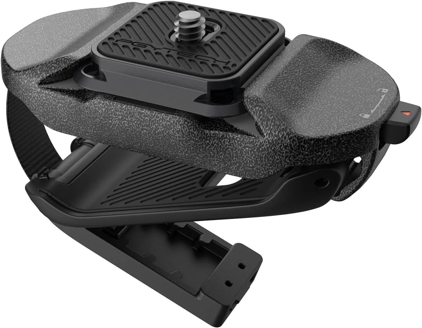 PGYTECH Clip Fotocamera Beetle V2 con Piastra Sgancio Rapido Arca per Sony, Nikon, Fuji, DSLR/SLR + Adattatore Action Camera per Zaino