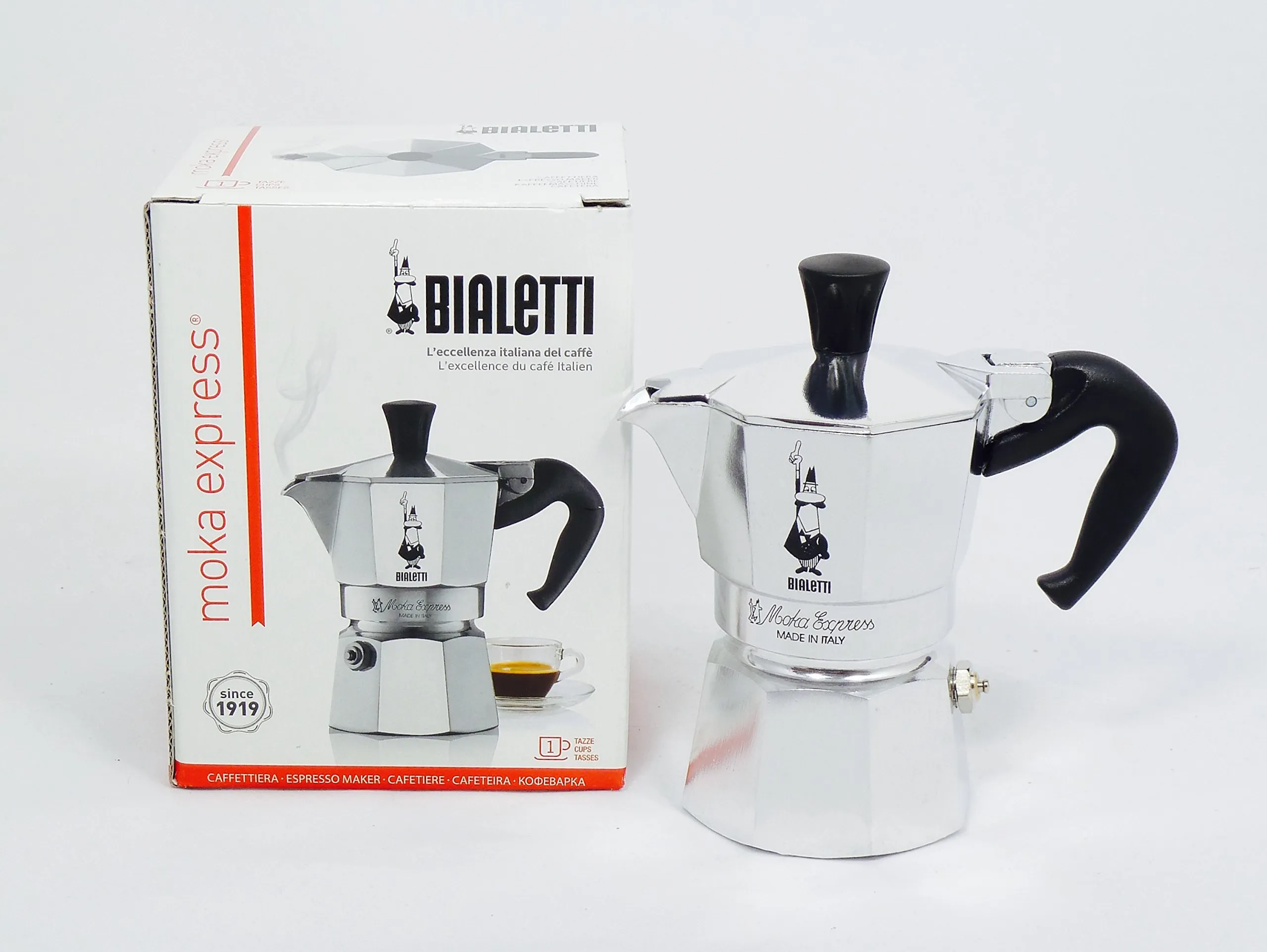 Bialetti 94760-01 Moka Express Caffettiera ad 1 Tazza