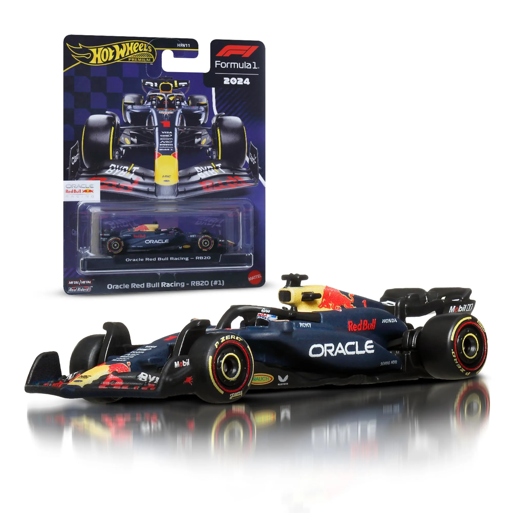 Hot Wheels Premium - Formula 1 Auto da Corsa, modellino Die-Cast in Scala 1:64 da Collezione, con Pneumatici Real Riders, carrozzeria e Telaio in Metallo, Giocattolo per Fan e Collezionisti, JBM12