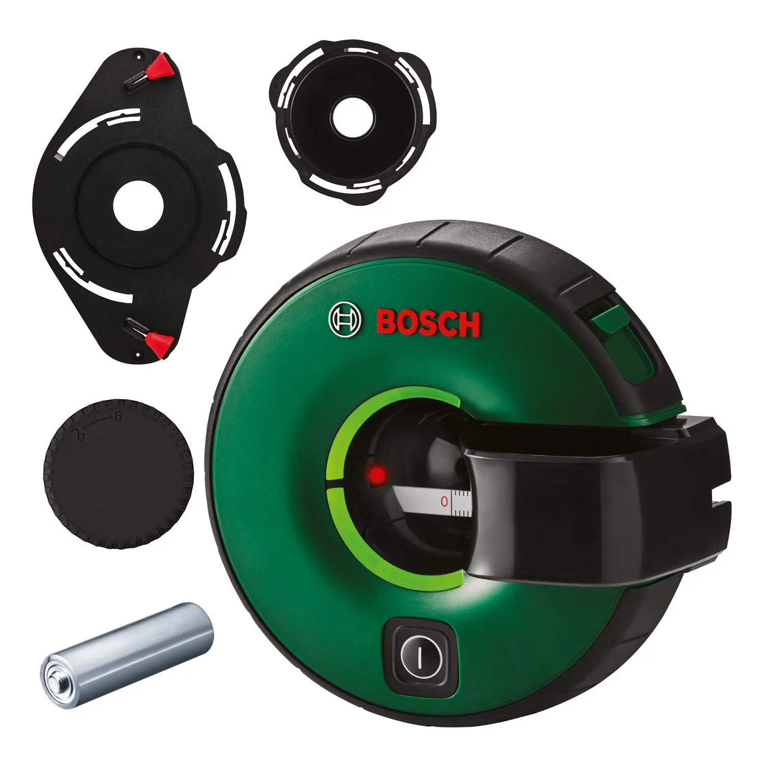 Bosch Livella laser a linee 2 in 1 Atino nastro di misurazione integrato (allineamento orizzontale o verticale grazie all'aggancio semplice su superfici regolari e irregolari)