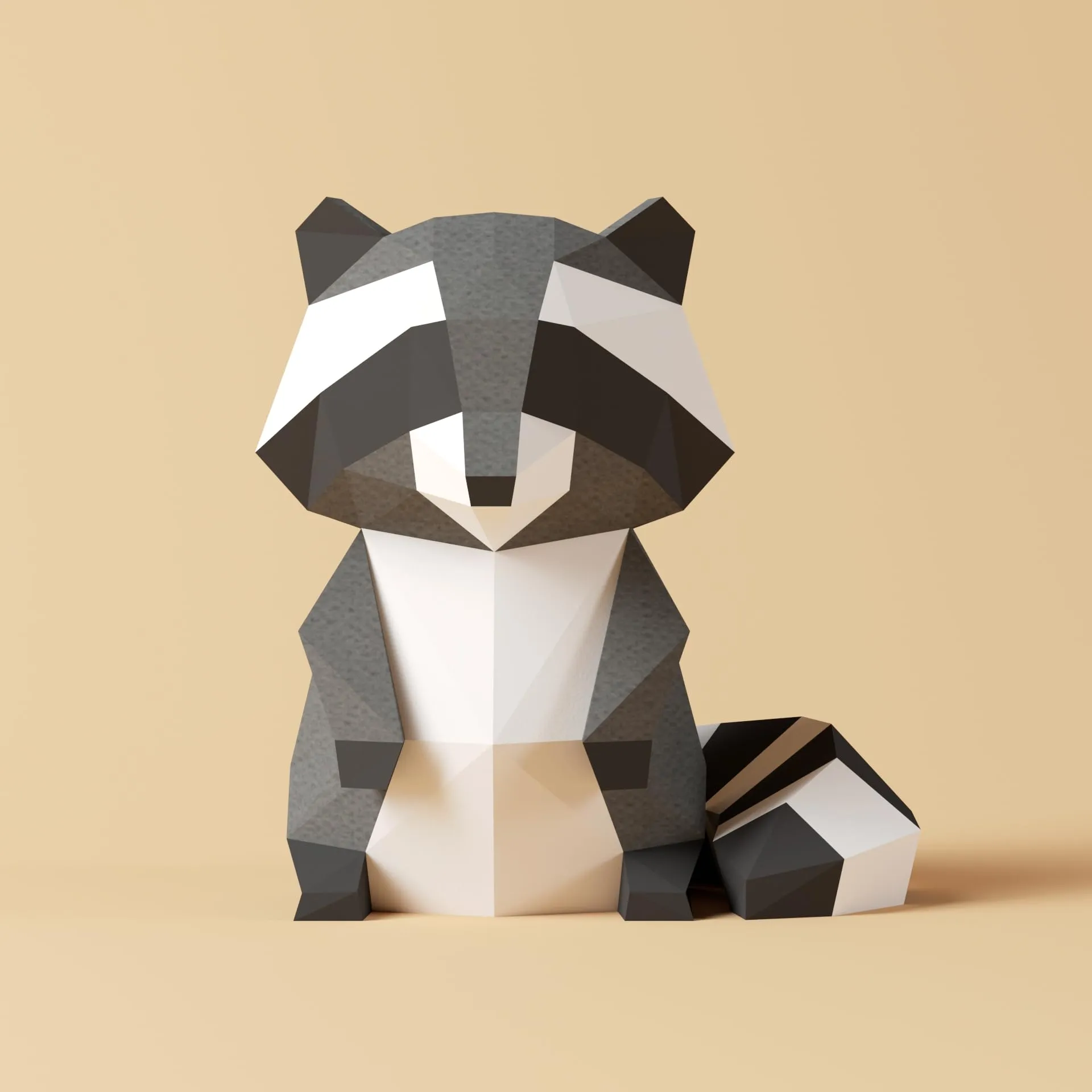 Yona DIY, Procione Papercraft kit,Decorazione a casa, Trofei di carta, Dono,Regali, Origami 3D, imbarcazione su carta, kit di Fai da te, Puzzle 3D
