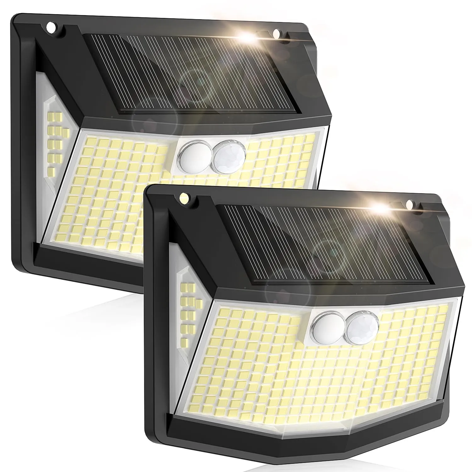 Lampada solare per esterni, rilevatore di movimento: 248 LED solare per esterni, proiettore con sensore di movimento, 3 modalità a 270°, illuminazione di sicurezza, senza fili, IP65, impermeabile, per