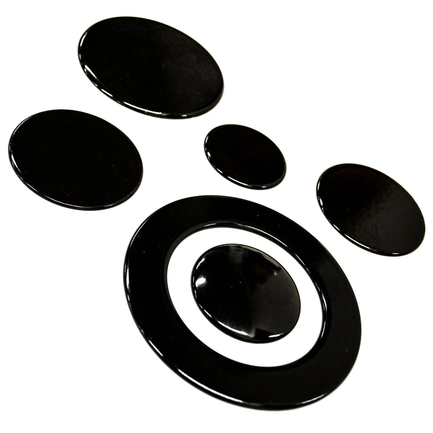 Jpshop Piattelli Cucina Piano Cottura 4 Pezzi + Tripla Corona