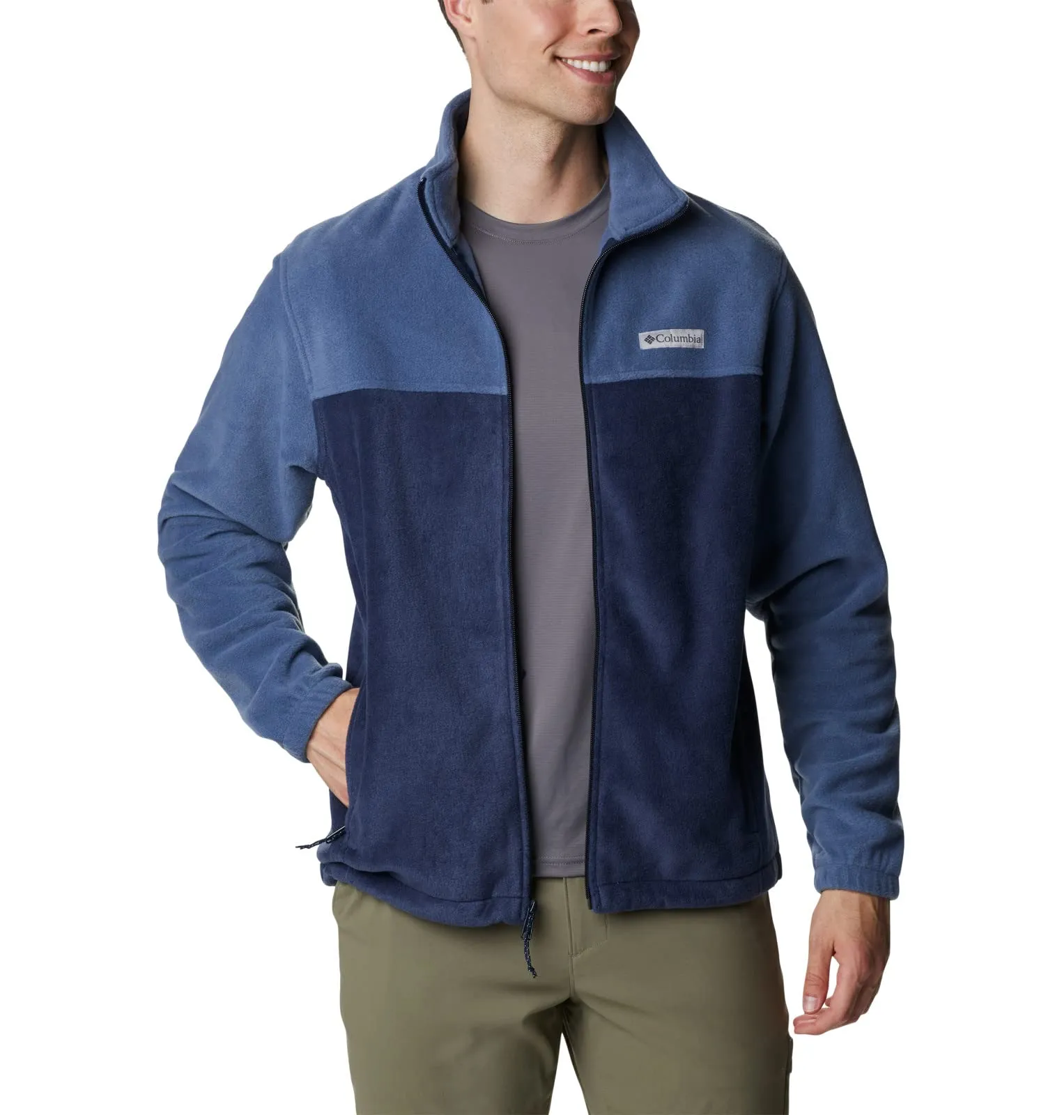 Columbia Steens Mountain Full Zip 2.0, Giacca in pile Uomo, Dark Mountain/Collegiate Navy, M