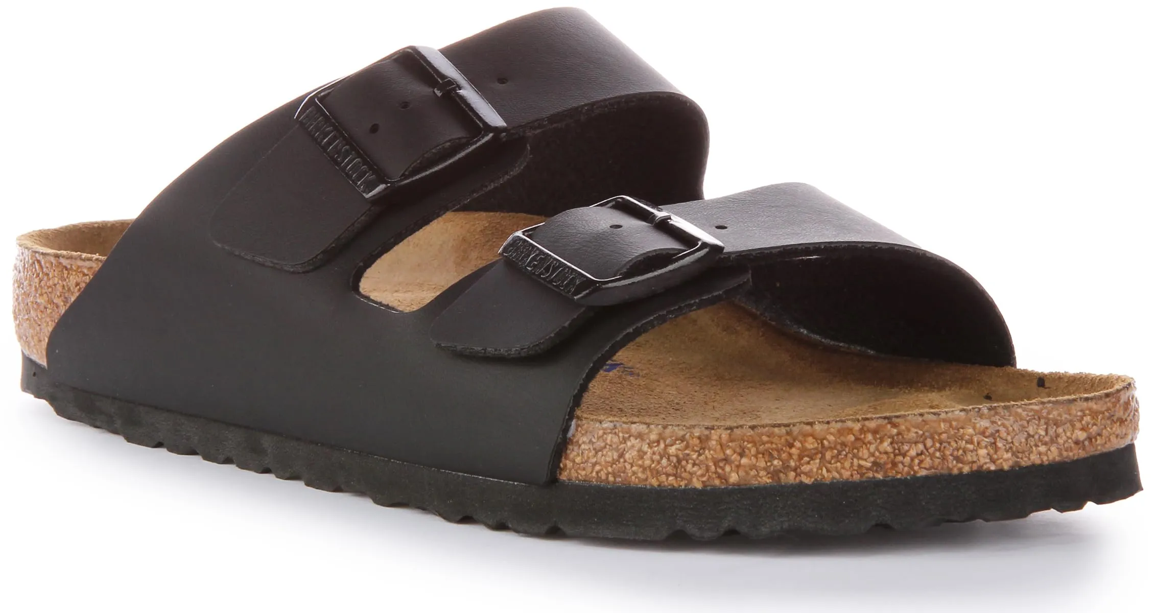 Birkenstock Arizona Birko Flor, Sandali Unisex - Adulto, Nero (Noir), 43 (Stretta)