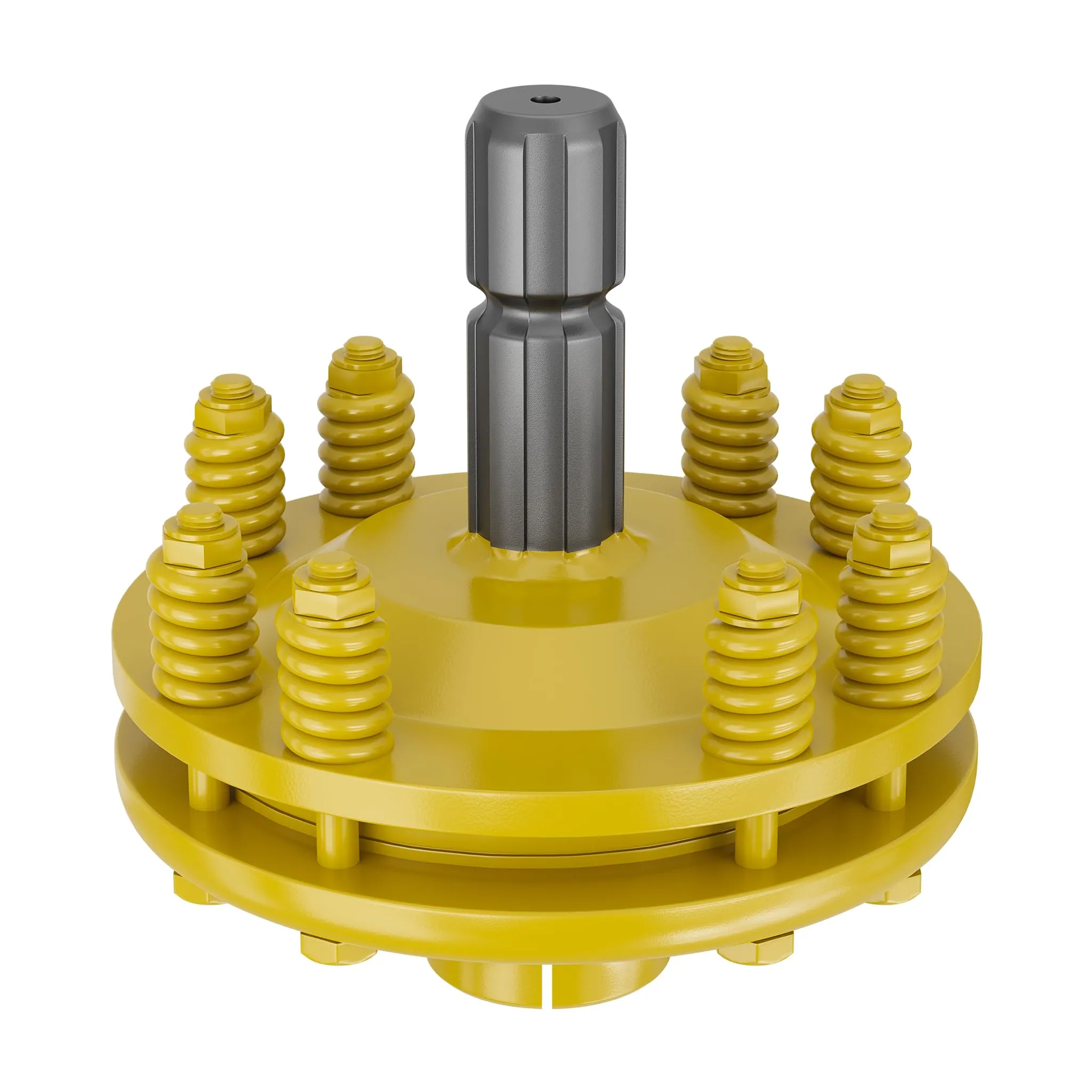 Wiltec Frizione per Albero cardanico scanalato a 6 Denti Filetto Esterno e Interno 1 3/8" Max 1200Nm Giallo
