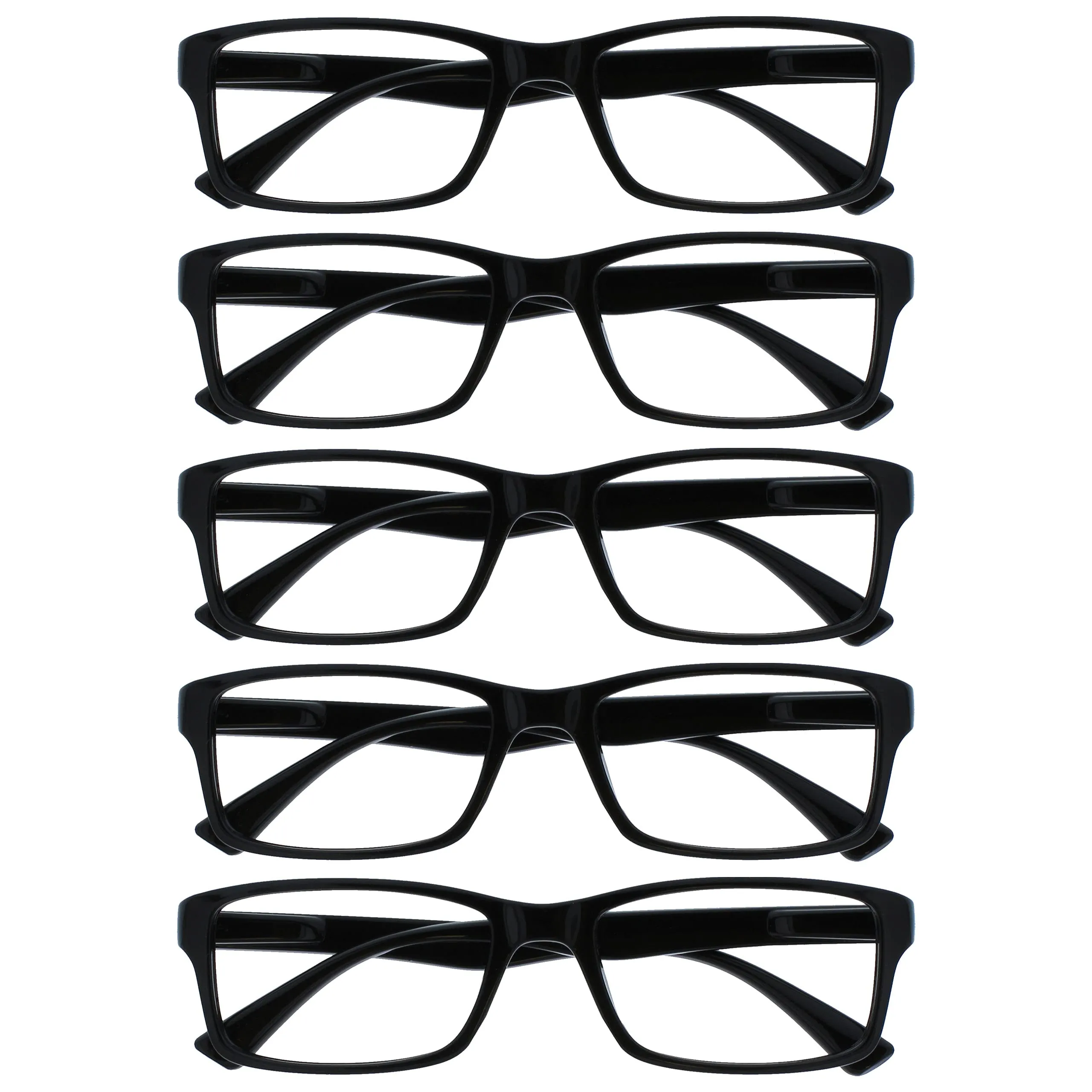 OPULIZE Nero Valore 5 Pacco Uomo Donna Stile Designer Lettori Rrrrr92-1 +2,00-106 Gr