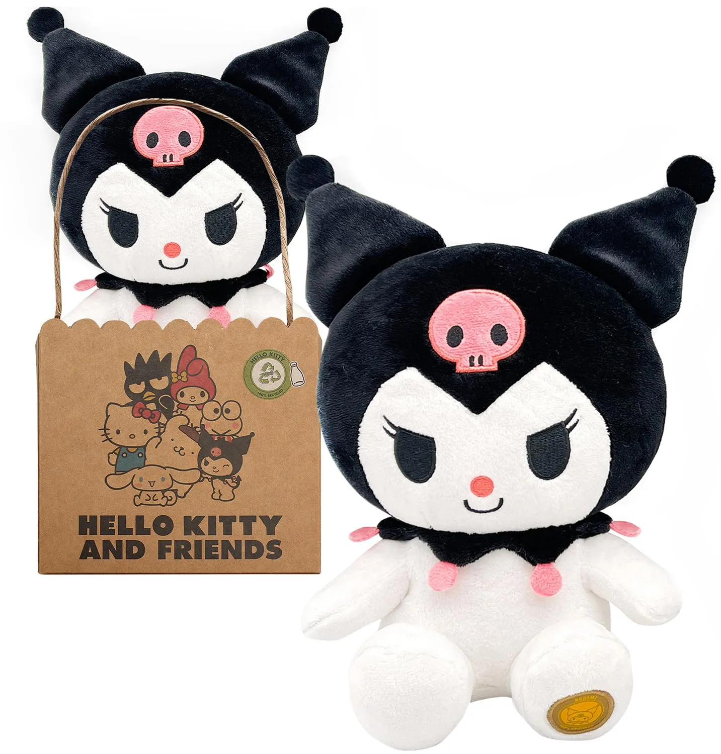 Joy Toy - Sanrio Kuromi peluche 24 cm in borsetta di cartone