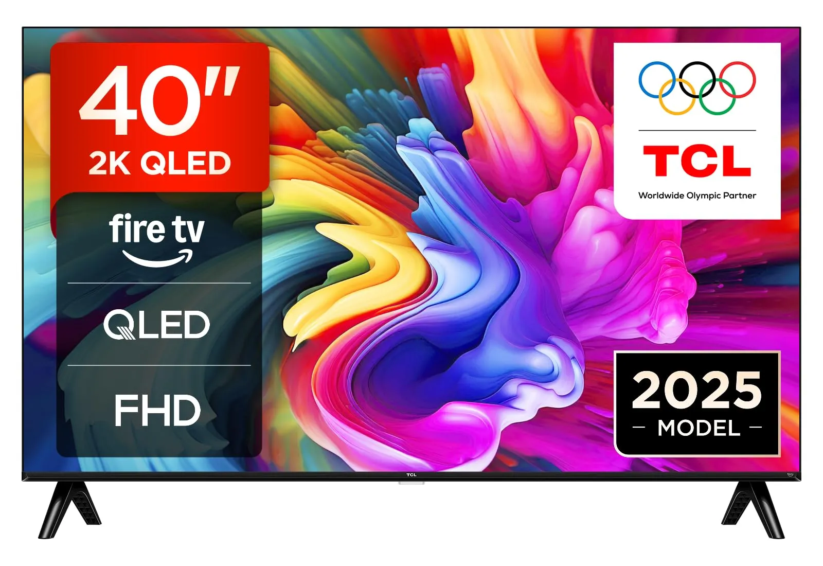 TCL 40SF560-40-inch QLED Direct Smart Full HD LED TV with Fire TV and HDR, Alexa on Demand, Metallic Design, Frameless