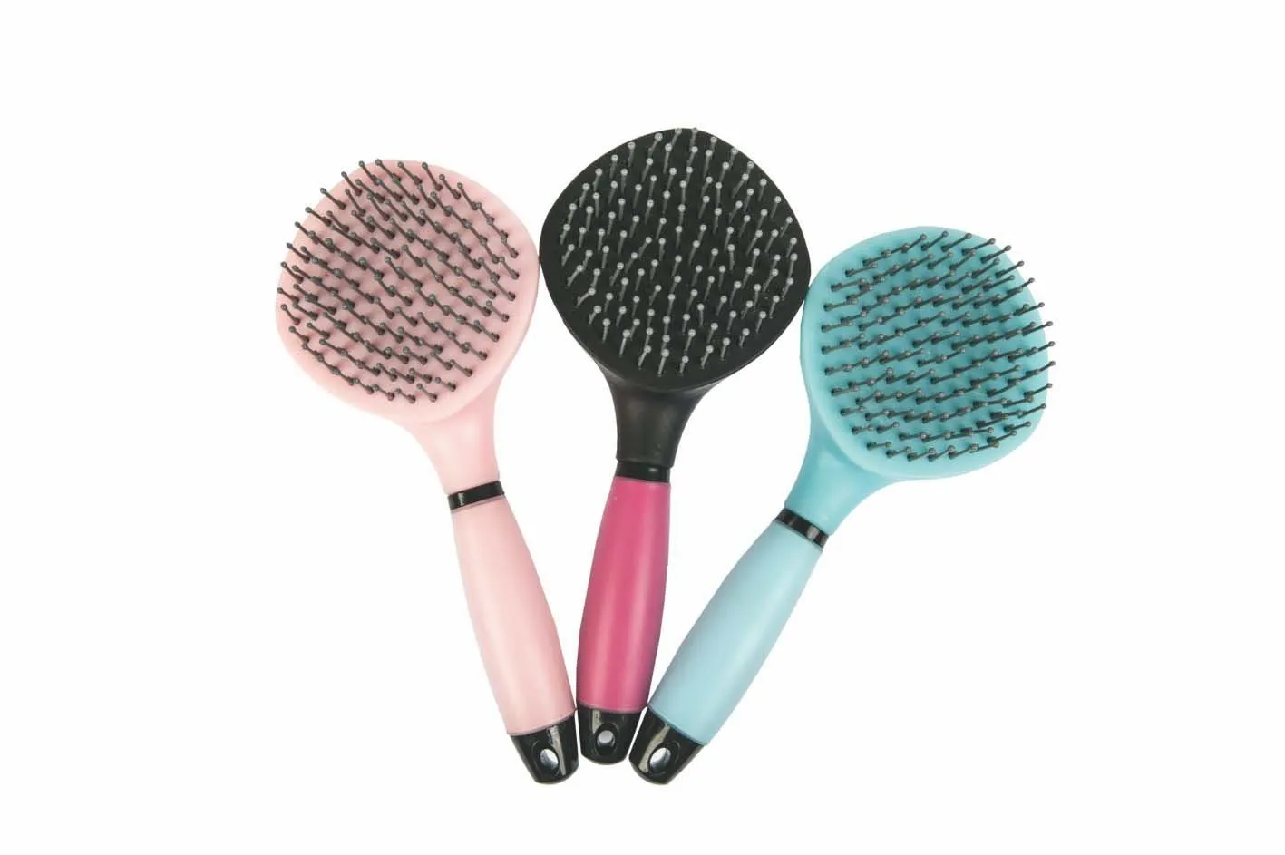 HKM 70280141 - Spazzola per criniera e Coda con Impugnatura in Gel, Misura M, Colori Assortiti