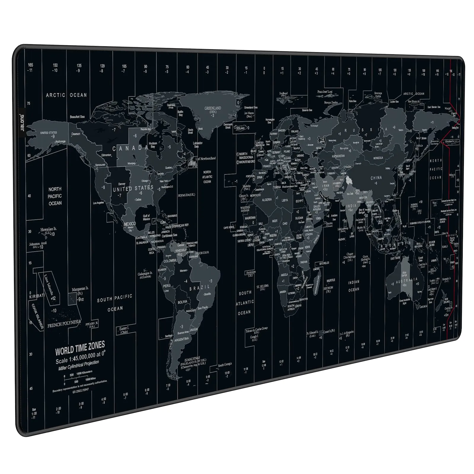 JIALONG Tappetino Mouse Gaming, Grande Mouse Pad XXL 900x400mm Confortevole, Lavabile, Antiscivolo Tappetino Scrivania Supporto per Computer, PC e Laptop - Mappa del mondo