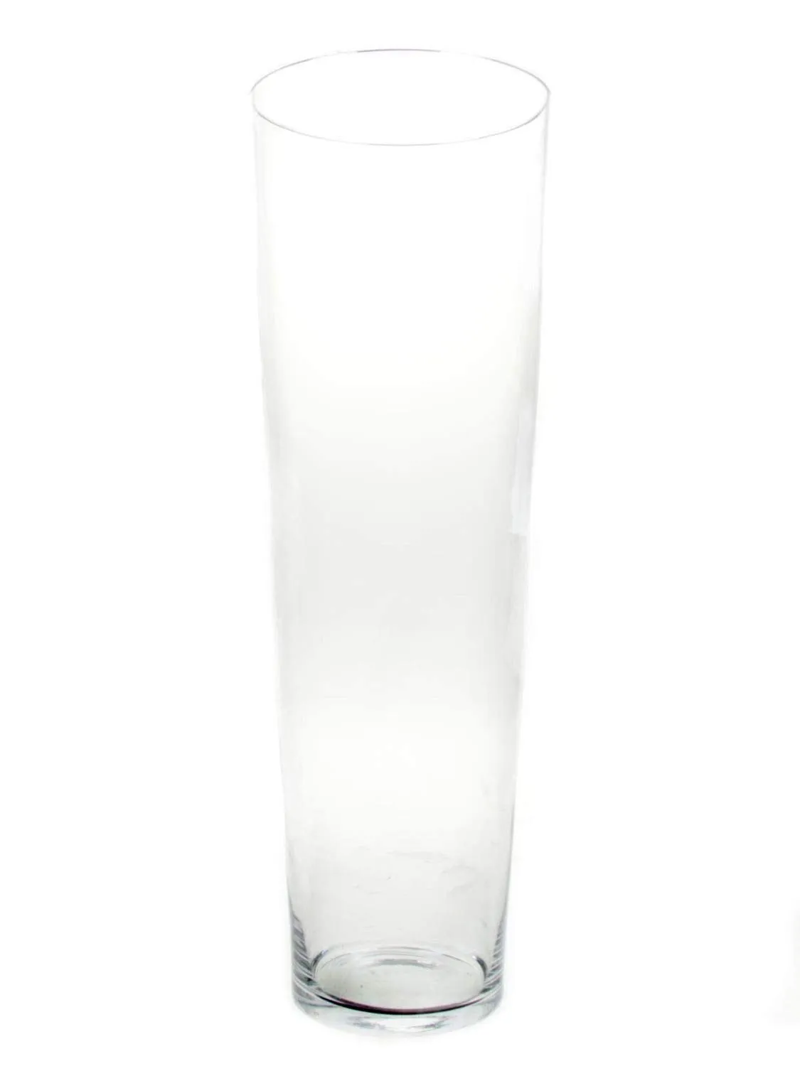 INNA-Glas Vaso Conico da Pavimento AMNA Air in Vetro, Trasparente, 70cm, Ø19cm - Vaso da Terra - Fioriera