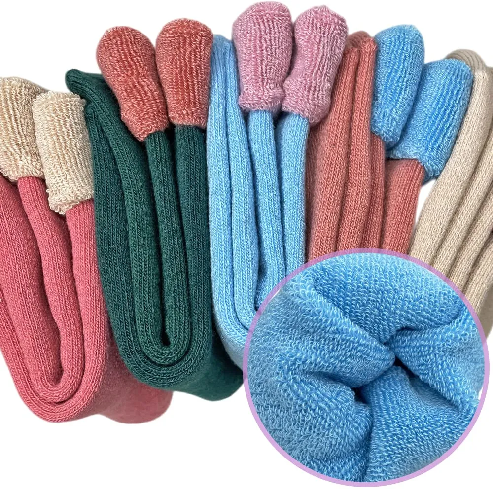Hocerlu Calze Termiche Donna, 5 Paia Calzini Calde Invernali Donna, Calzettoni Termici Spugna Morbidi Comodi, Per Passeggiate Escursioni Lavoro Regali, taglia 35-42