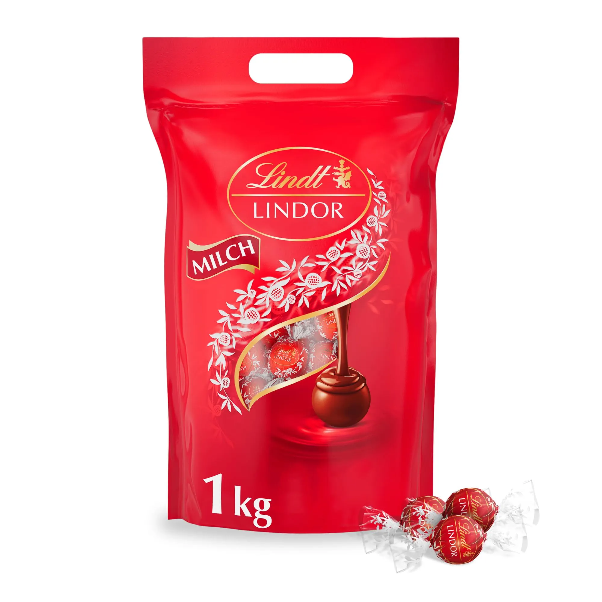Lindt - Confezione LINDOR Formato Grande - Cioccolato Al Latte 1kg
