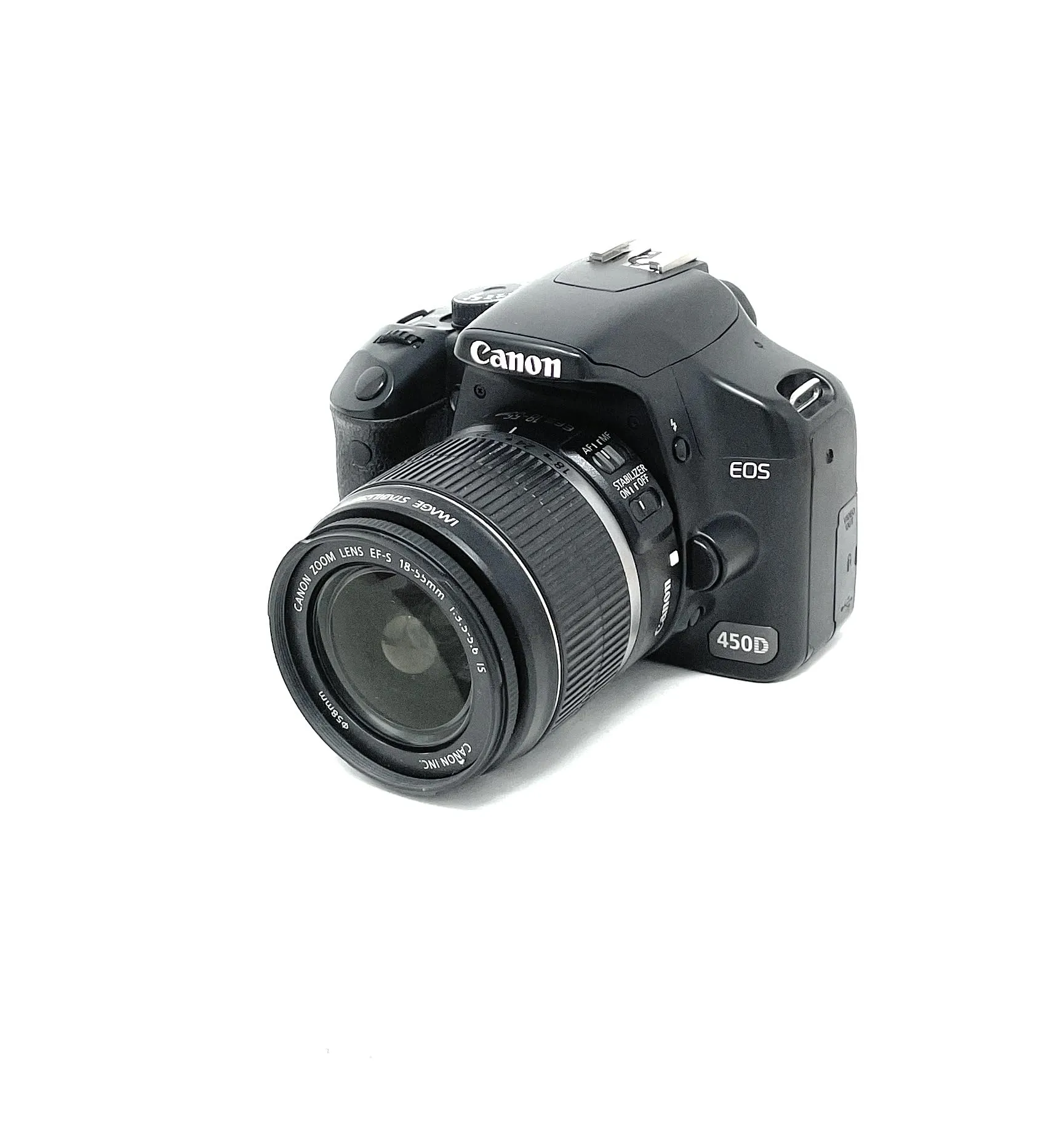 Canon EOS 450D SLR Fotocamera Digitale Reflex 12.2 Megapixel + Kit EF-S 18-55 mm IS f/3.5-5.6 non USM