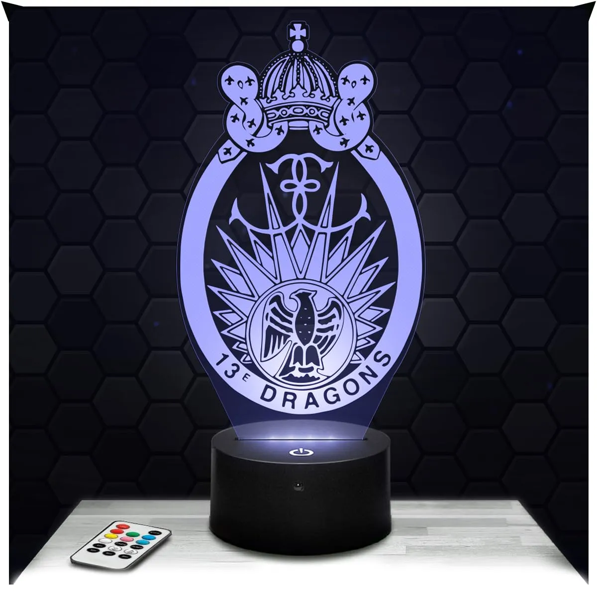Lampe de chevet, Veilleuse Tactile Pompier- sauver ou périr Lampe 3D LED illusion, Idée cadeau Noël anniversaire garçon et fille Lampe de nuit chambre d'enfant ou adulte TOP