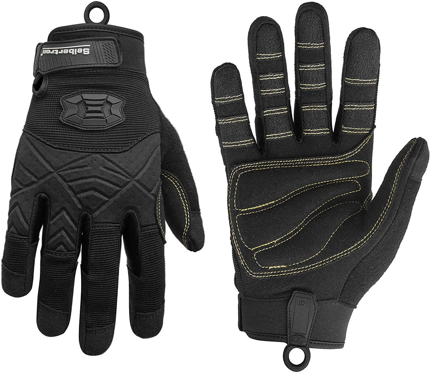 Seibertron Unisex Guanti da Arrampicata Imbottiti Leggeri e Traspiranti per Arrampicata, Salvataggio, Avventura, Vela, Kayak, Sport all'Aria Aperta Training Black L