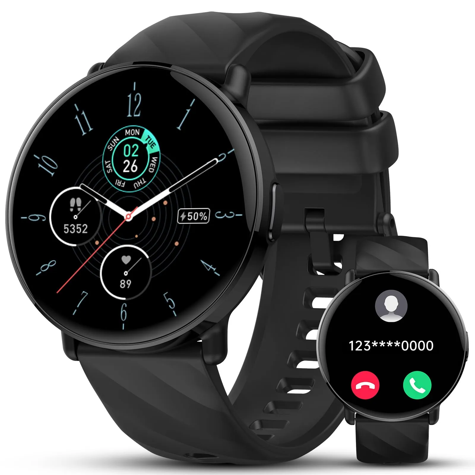 Smartwatch Uomo Donna con Funzione di Chiamata Bluetooth, 1.39" Orologio Smartwatch, 113+Sportive Orologio Fitness, Cardiofrequenzimetro/Sonno/SpO2/Contapassi/Calorie, IP68 Smart Watch per Android iOS