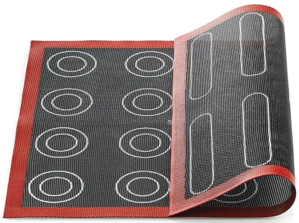 silikomart | Tappeto in Silicone Microforato AIR MAT ECLAIR & CHOUX, 400x300 mm, Ideale per Cottura Dolci Uniforme, Antiscivolo e Antiaderente, Anima in Fibra di Vetro, Made in Italy