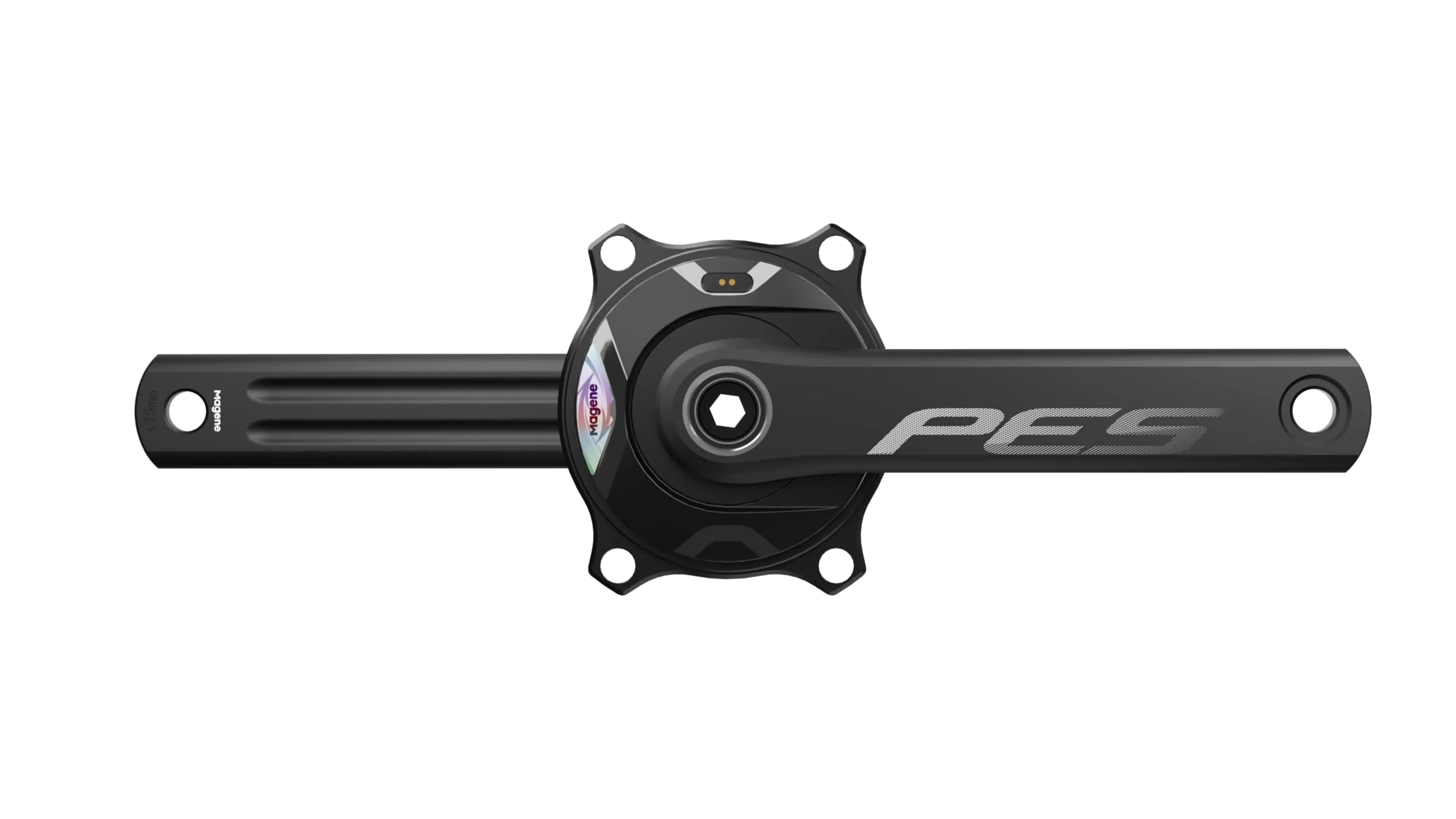 Magene PES P515 Misuratore di Potenza per Bici, Base a 4 Bulloni, 110BCD, Bilanciamento del Pedale della Cadenza, Perno in Acciaio da 24MM, Include Pedivella da 165MM
