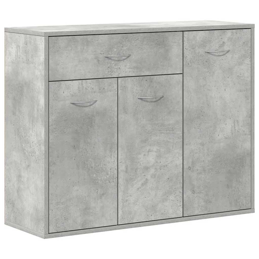 vidaXL Credenza Minimalista con Ante e Cassetto Robusta Elegante Madia Armadietto Cassettiera Arredo Casa Grigio Cemento 88x30x70 cm in Truciolato