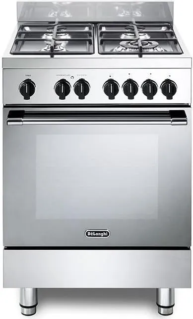 GEMMA 66 ML - Cucina a gas con forno elettrico, 60x60 cm, Inox, 4 fuochi