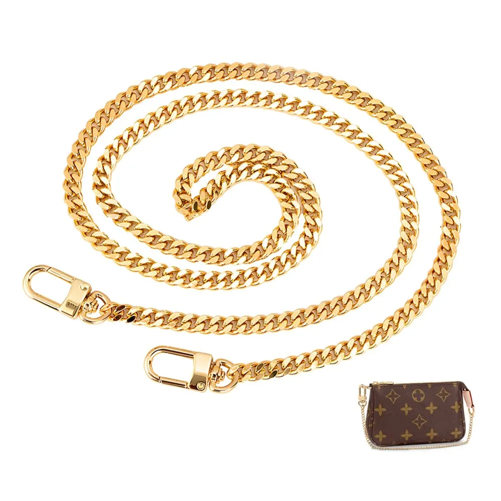 WACH AUF Catena per Borsa a Tracolla da Donna 120cm Oro, di Rricambio