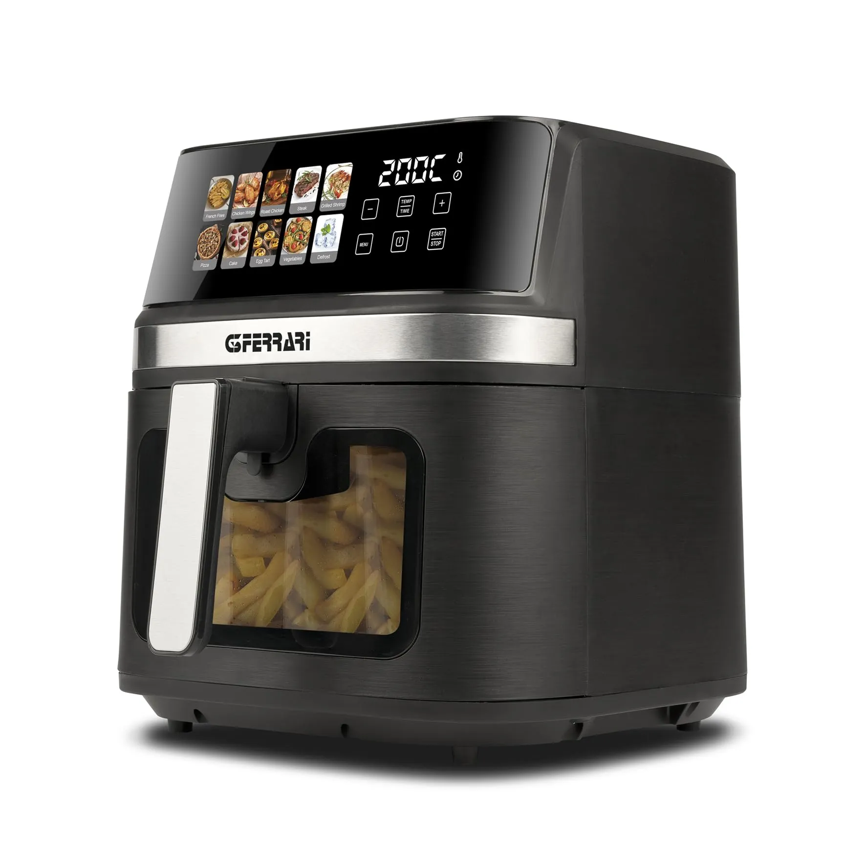 G3 Ferarri G10212 Friggisano 8L Friggitrice ad Aria 8 Litri, 1700 W, Display digitale a colori, 10 programmi, Temperatura 80-200°C, BPA/PFOA Safe, Timer 60 min, Ricettario incluso