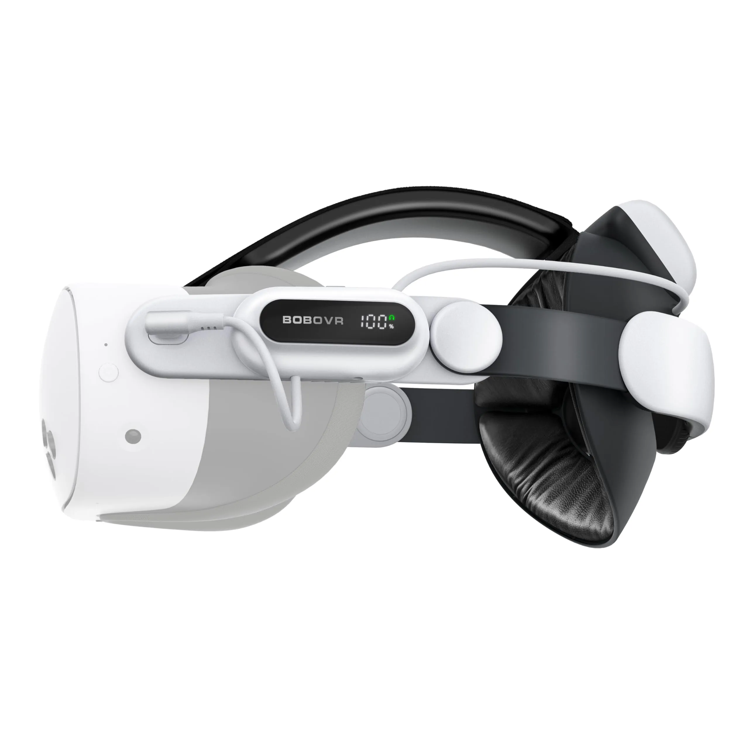 BOBOVR E3 Pro Cinturino Elite con Batteria Compatibile con Meta Quest 3S/Quest 3,Batteria da 10000 mAh con ricarica rapida sostituibile a caldo ed espansione audio da 3,5 mm