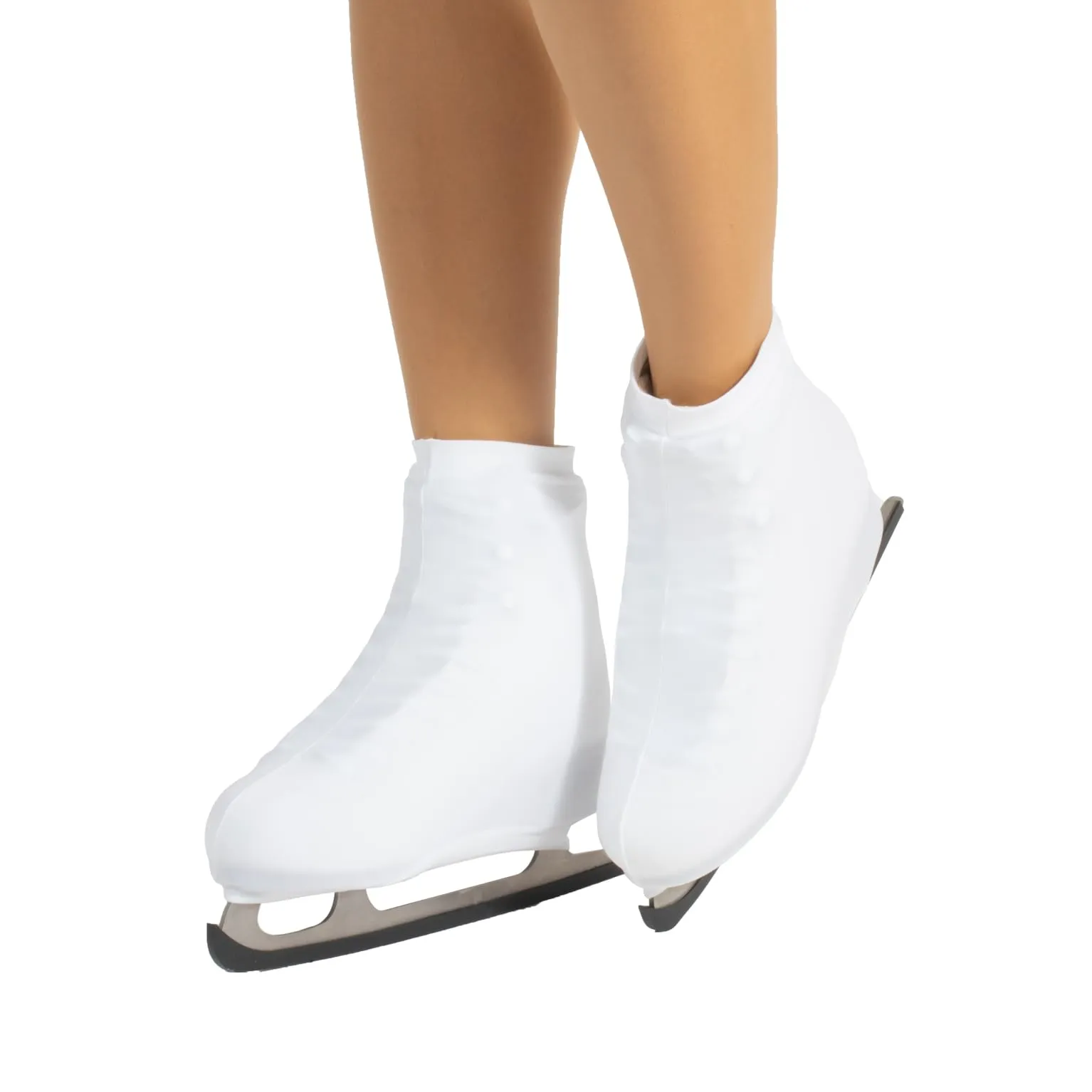 CALZITALY Pack 1/2 Copripattino Pattinaggio, Copri Pattini Unisex, Pattinaggio Artistico, Skating, 70 DEN, Taglia Scarpa 28-42 | Made in Italy (33-37, Bianco)