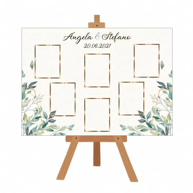 Tableau de mariage matrimonio greenery - tableau de mariage nozze foglie verdi