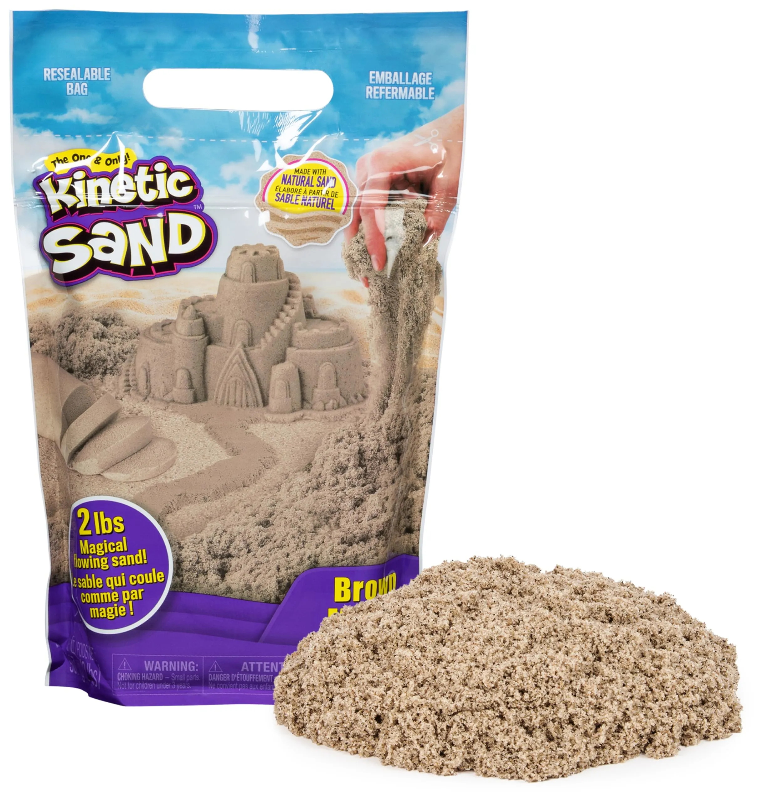 Kinetic Sand, L'Originale Sabbia modellabile per Un Gioco sensoriale, Marrone, 907 g