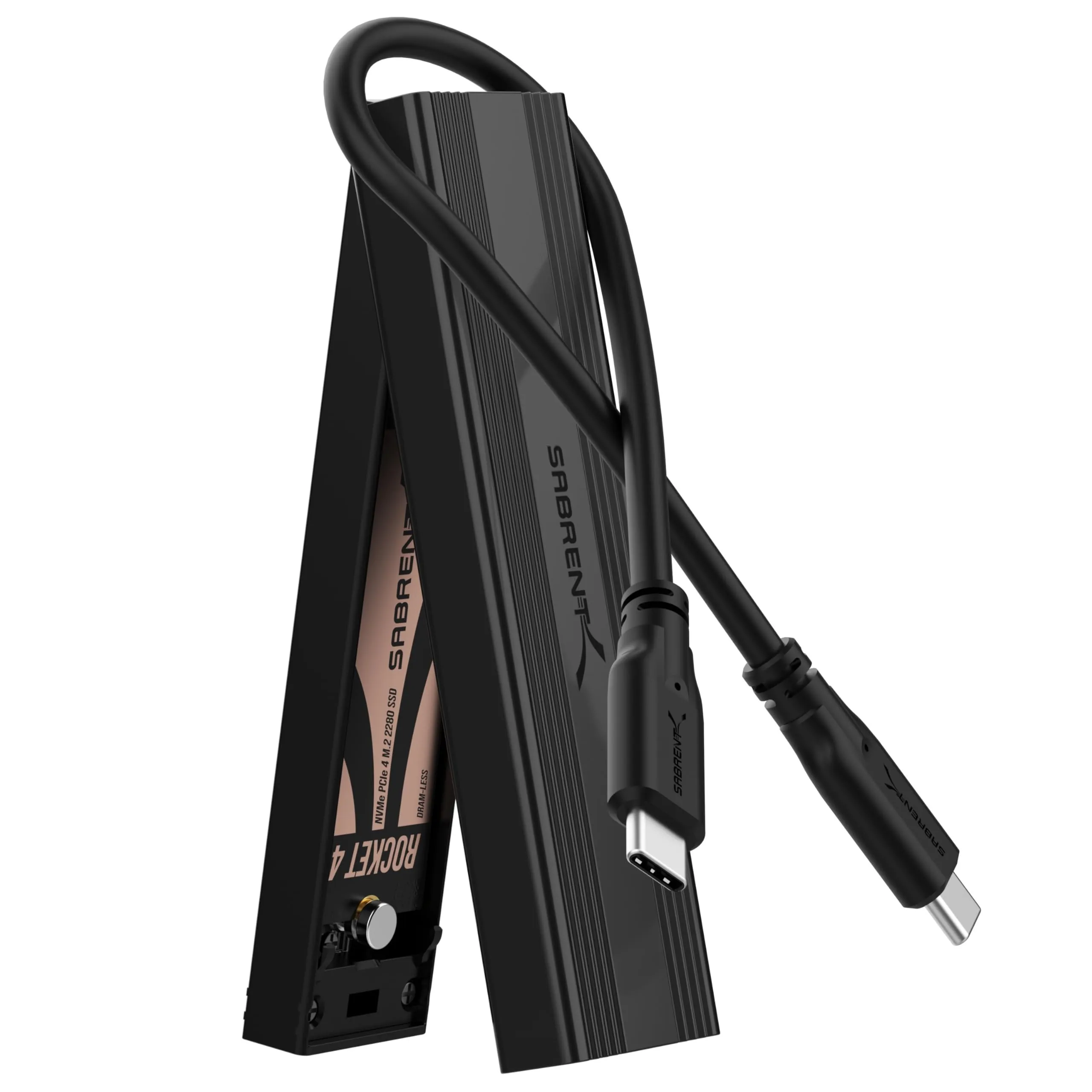 SABRENT Case SSD M.2 NVMe, USB 3.2 Gen 2 10Gbps Type C, Esterno Enclosure, Adattatore (M-Key, M+B Key) per M.2 PCIe NVMe e SATA SSDs (EC-SNVE)