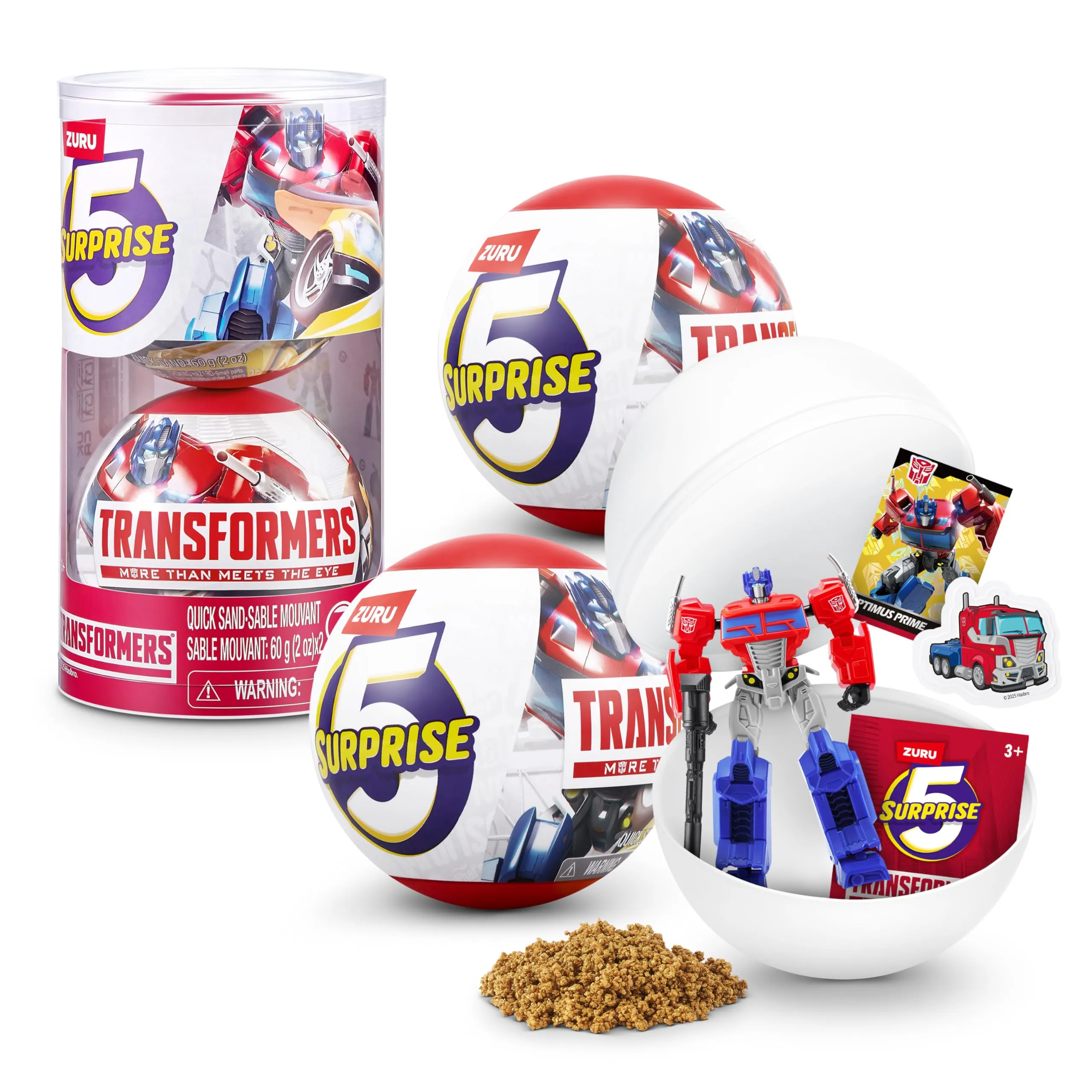 5 Surprise Transformers Serie 1 di ZURU, oggetto da collezione Transformers con scatola da scoprire, scatola misteriosa, giocattolo per bambini dai 3 anni in su (2 capsula)