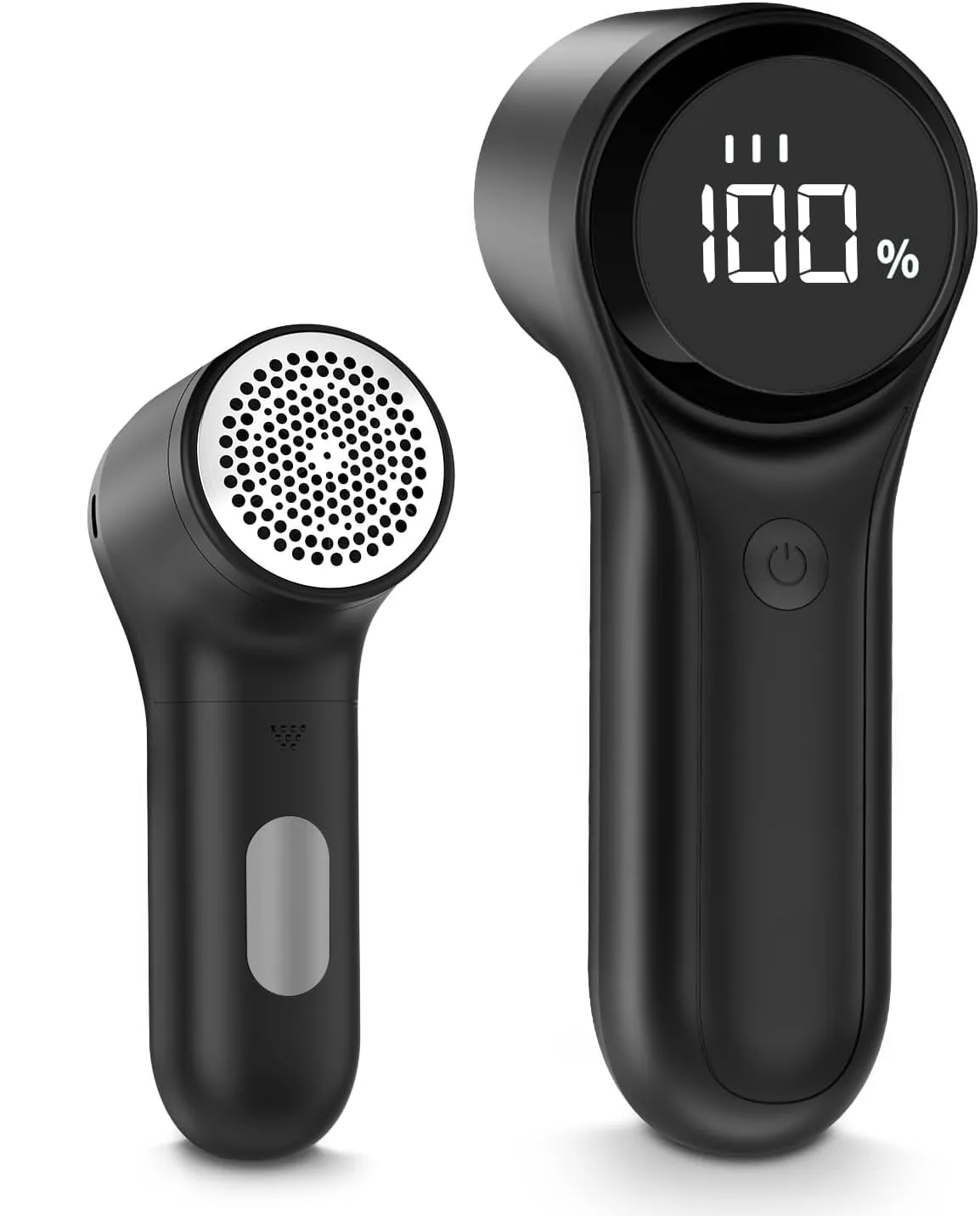 BZGG Levapelucchi Elettrico,Display Digitale LCD,Levapelucchi per 3 Velocità Regolabili, Taglia Pelucchi a 6 Lame per vari Tessuti,Nero